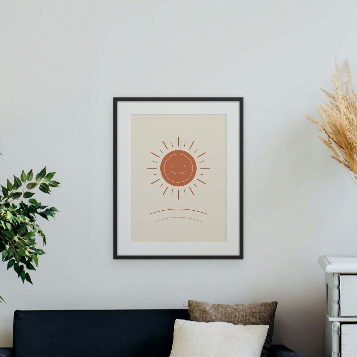 Golden Sun shown framed on a wall