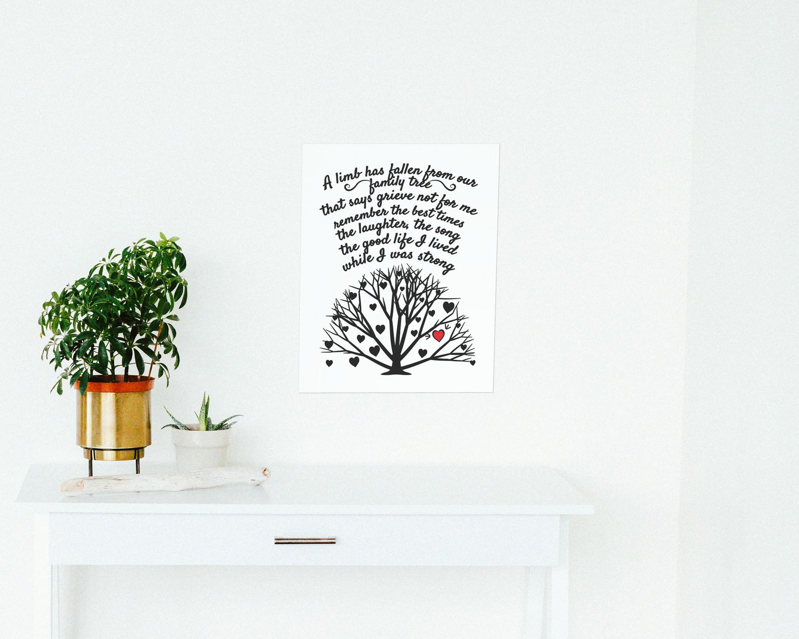 A Limb Has Fallen, Bare print in a hallway and entry