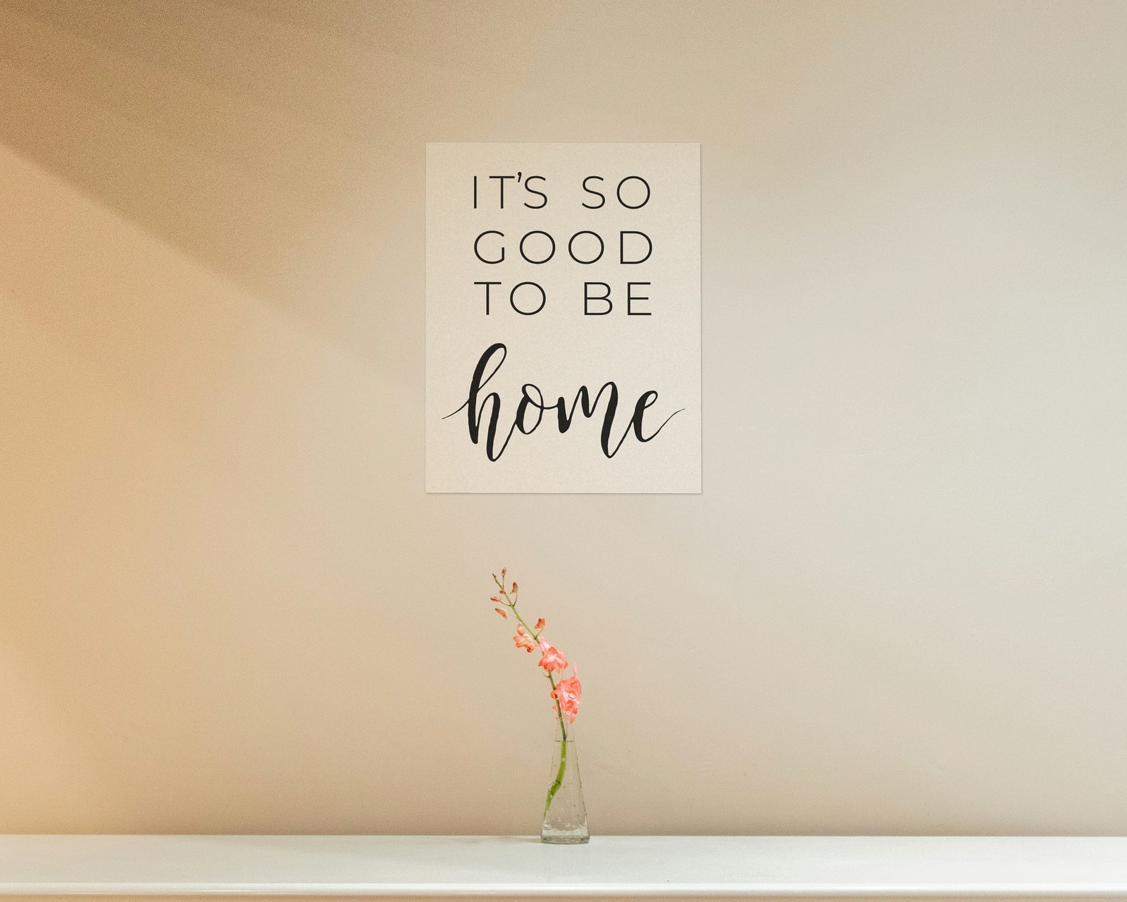It's So Good To Be Home, Bare print in a hallway and entry