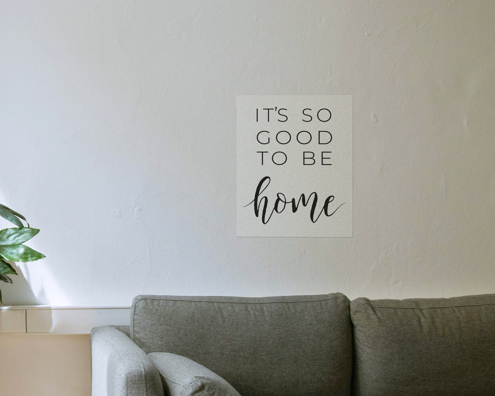 It's So Good To Be Home, Bare print in a living room