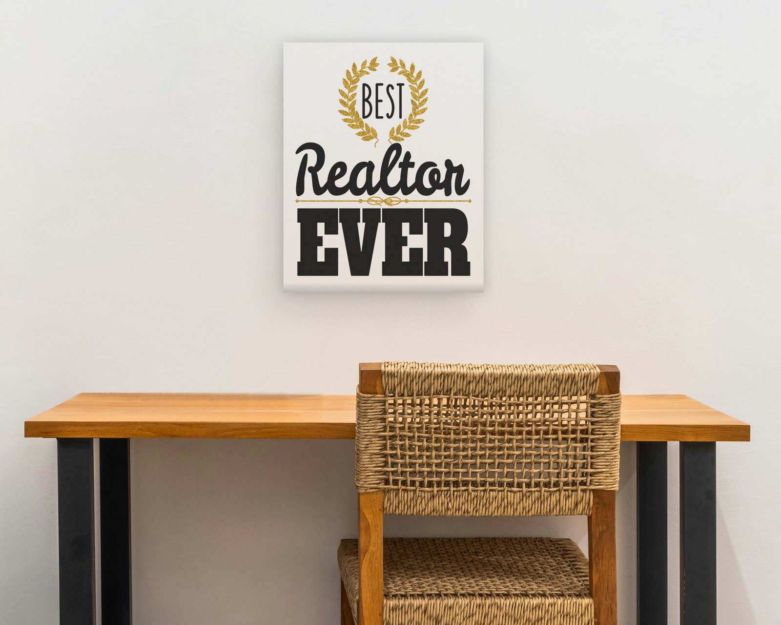 Best Realtor Ever, Gallery canvas in a home office