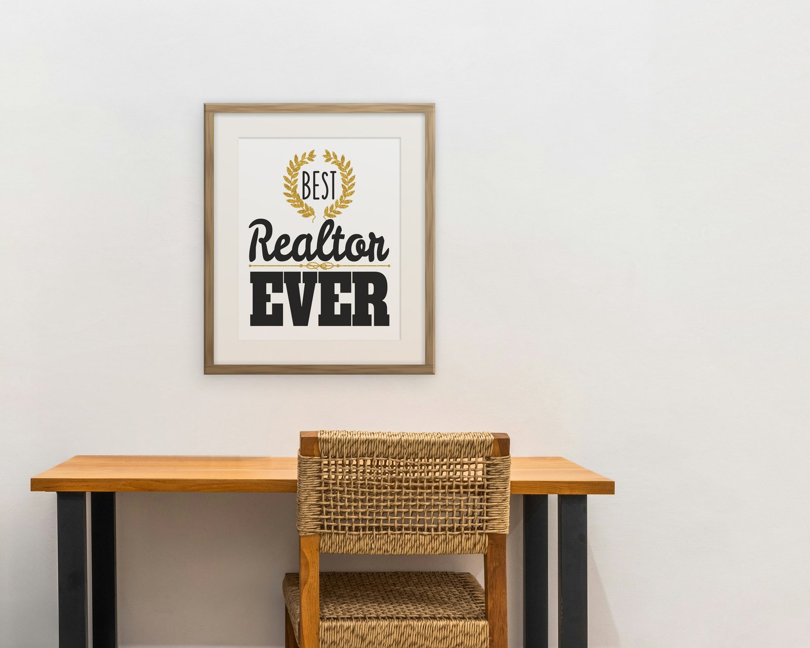 Best Realtor Ever, Framed in a home office