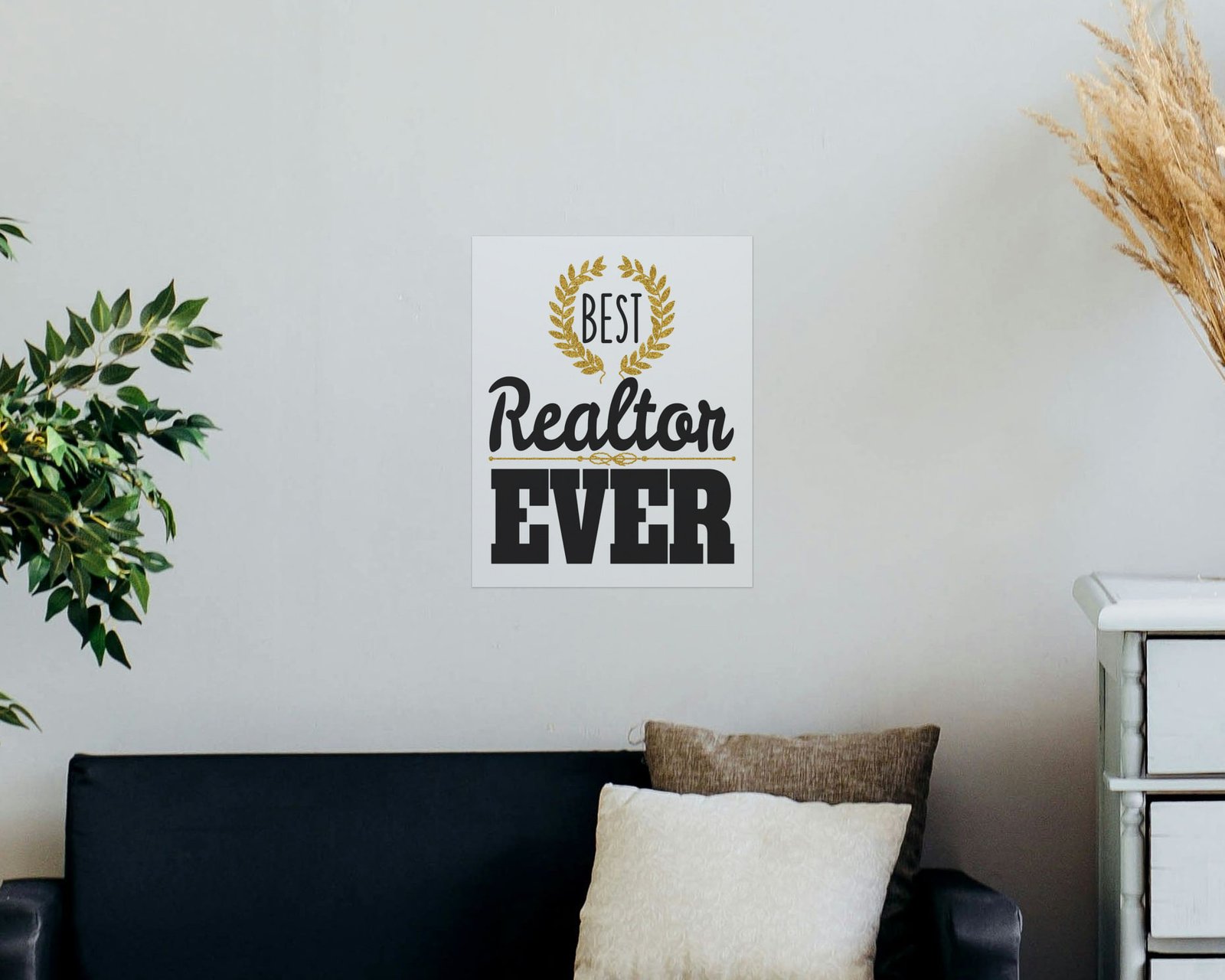 Best Realtor Ever, Bare print in a living room