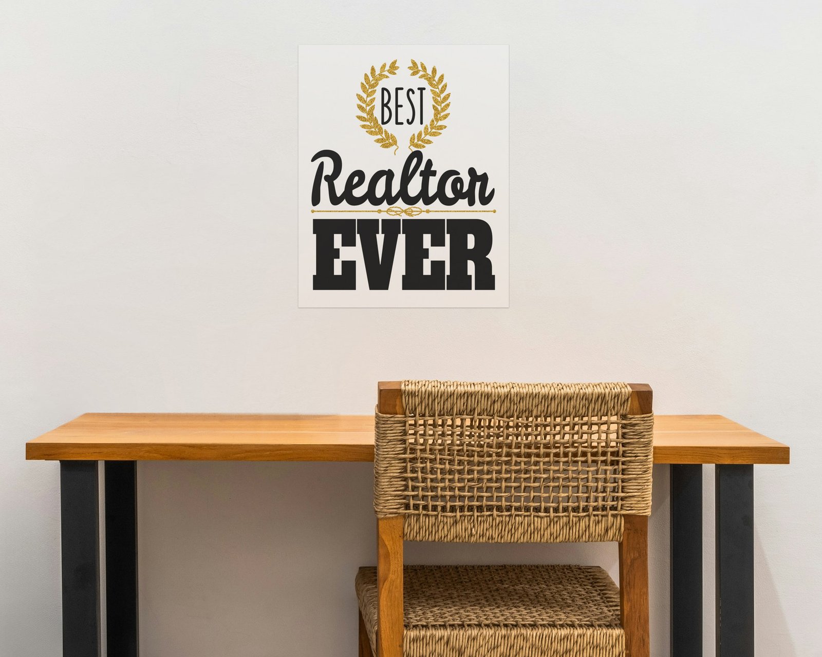 Best Realtor Ever, Bare print in a home office