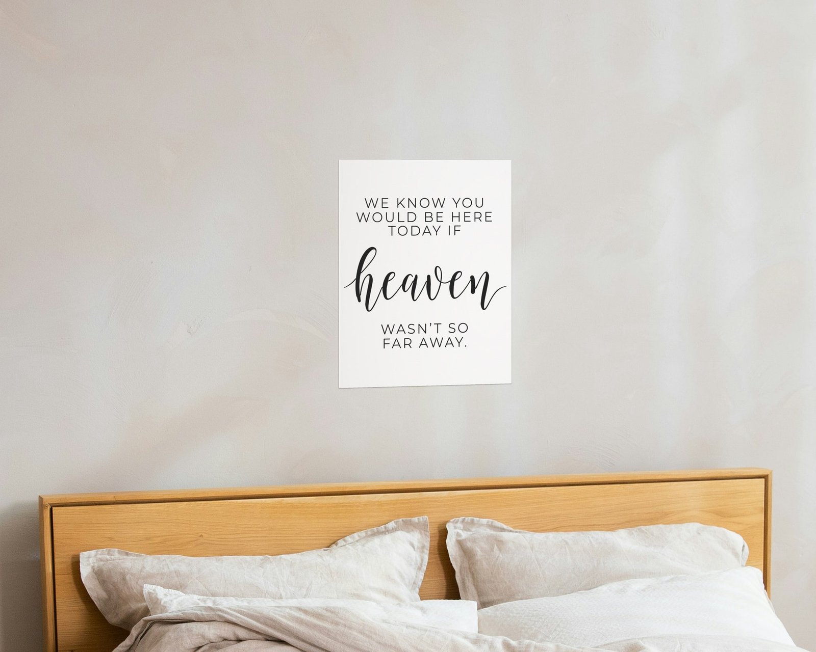 If Heaven Wasn't So Far Away, Bare print in a bedroom