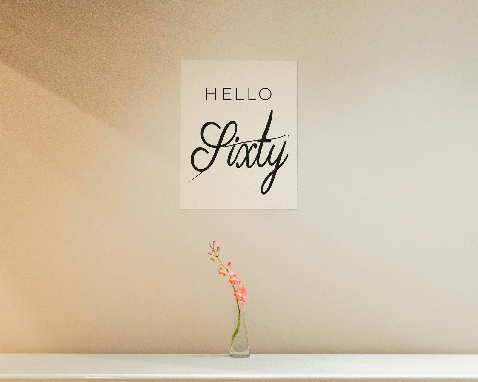 Hello Sixty, Bare print in a hallway and entry