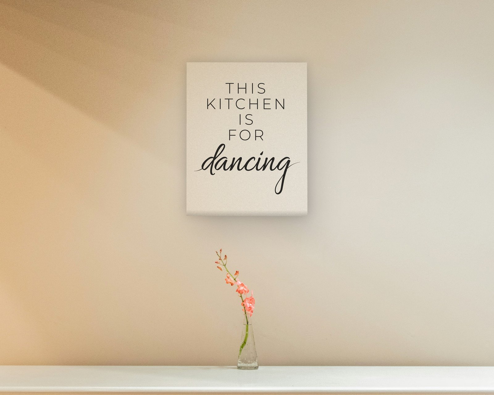 This Kitchen Is For Dancing, Gallery canvas in a hallway and entry
