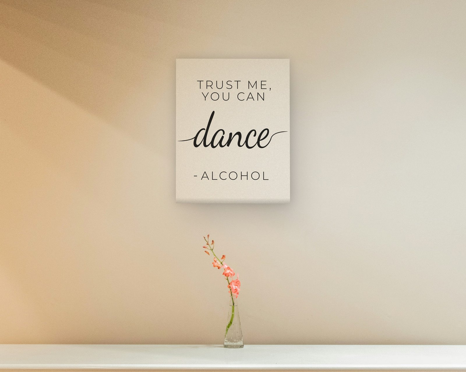 Trust Me, You Can Dance, Gallery canvas in a hallway and entry