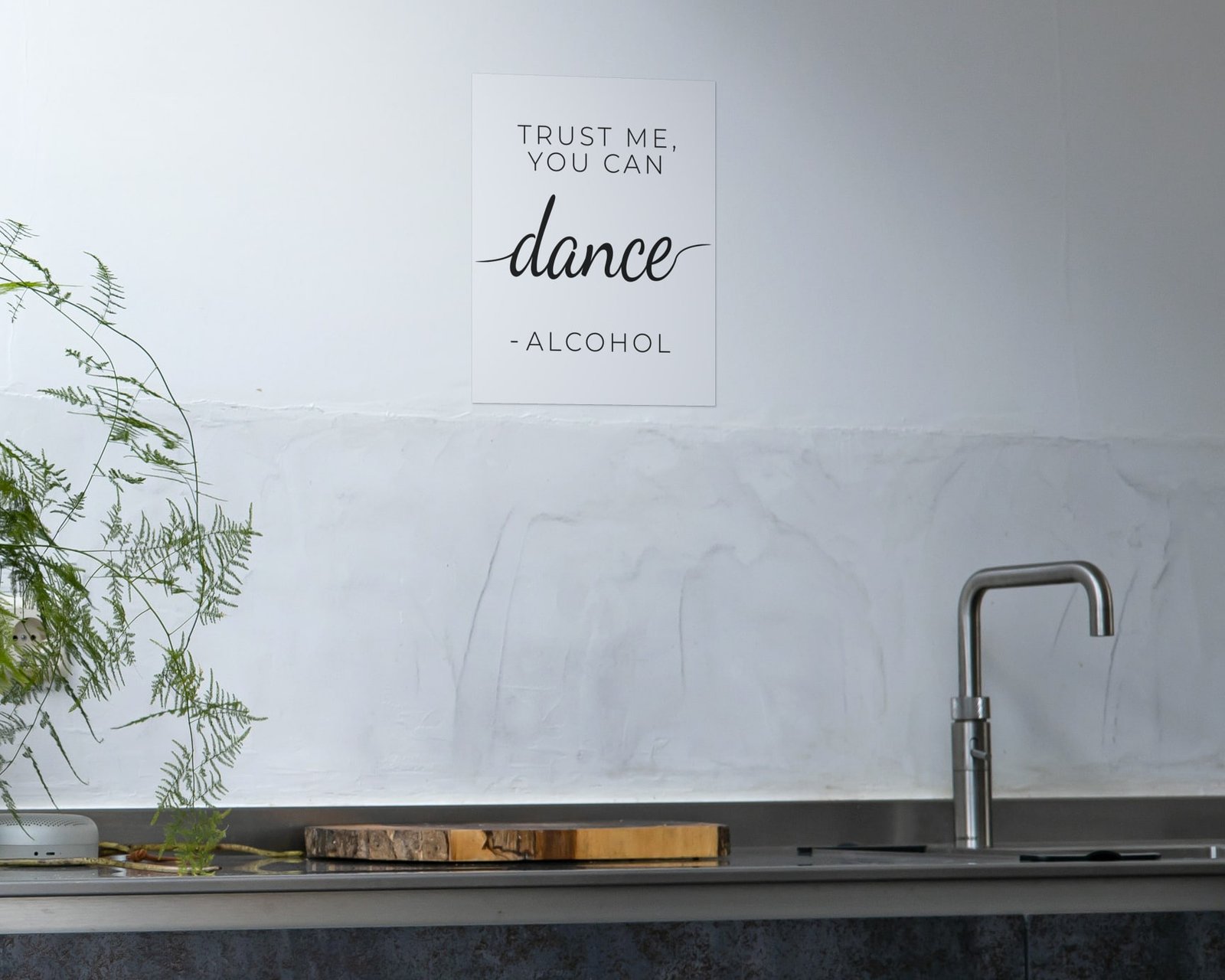 Trust Me, You Can Dance, Bare print in a kitchen