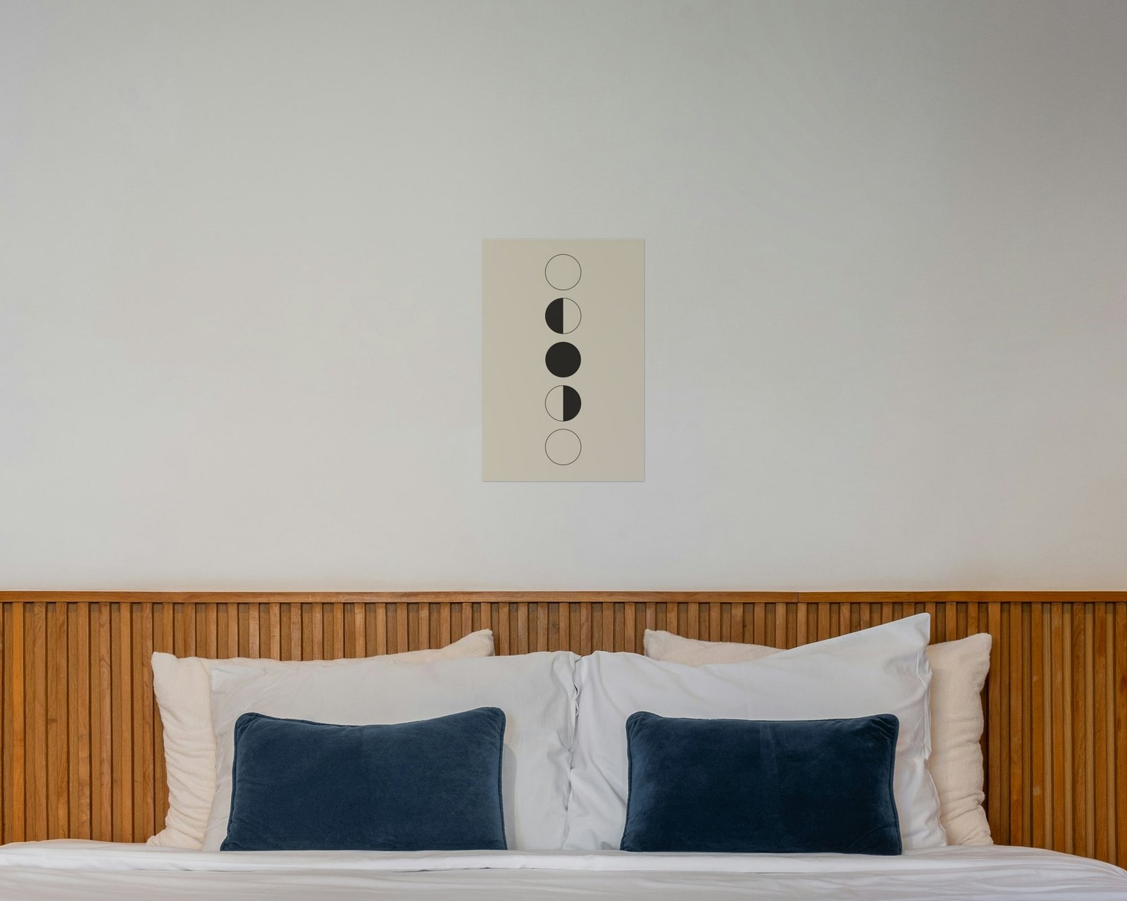 Moon Phases Printable Wall Art, Bare print in a bedroom