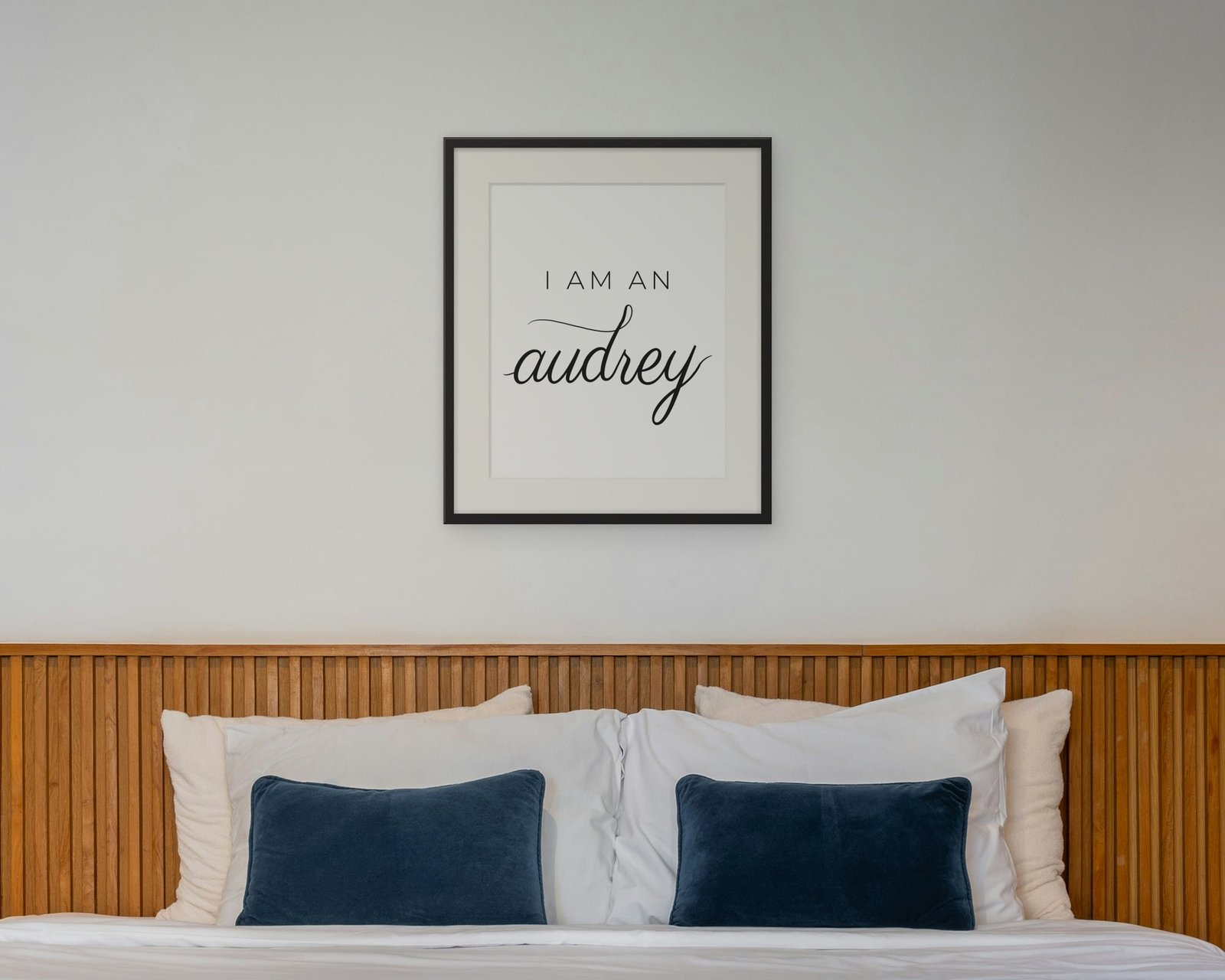 I Am An Audrey, Framed in a bedroom