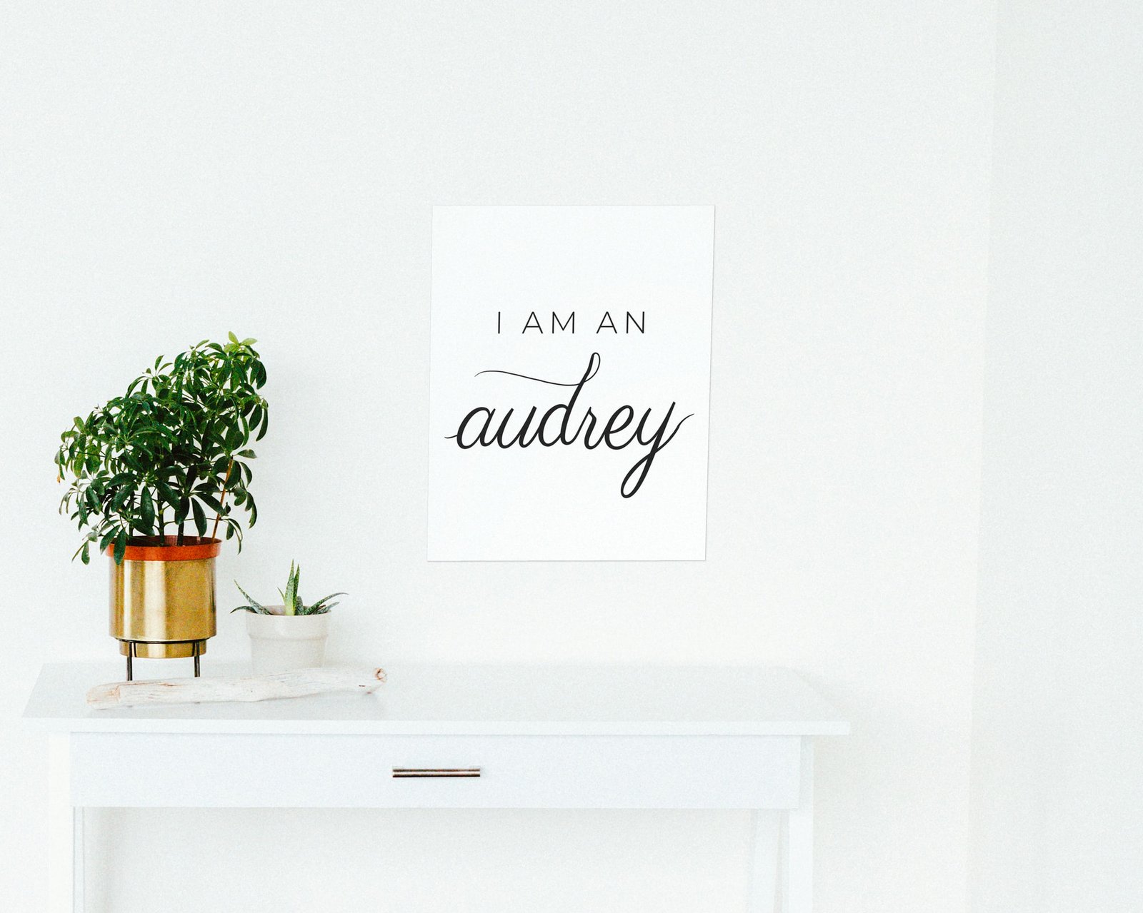 I Am An Audrey, Bare print in a hallway and entry