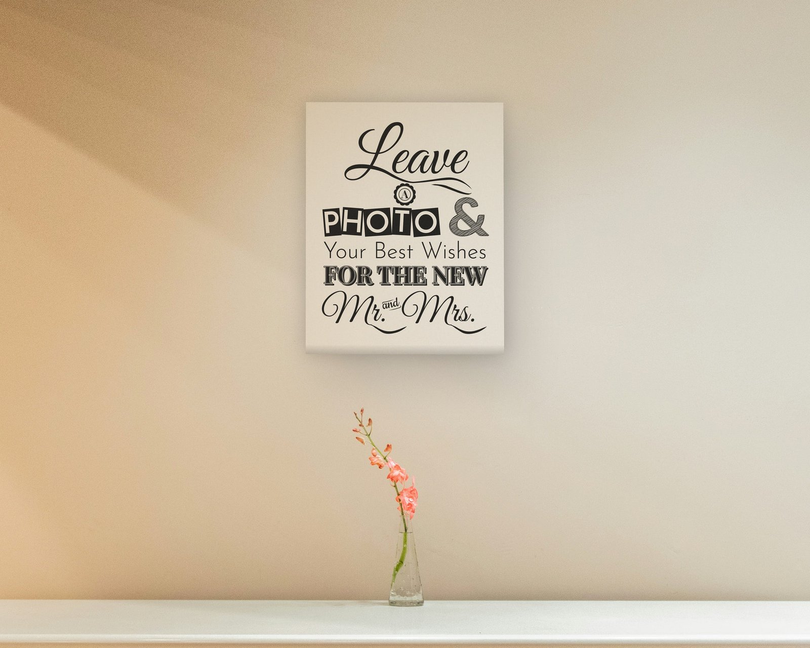 Leave A Photo And Your Best Wishes, Gallery canvas in a hallway and entry