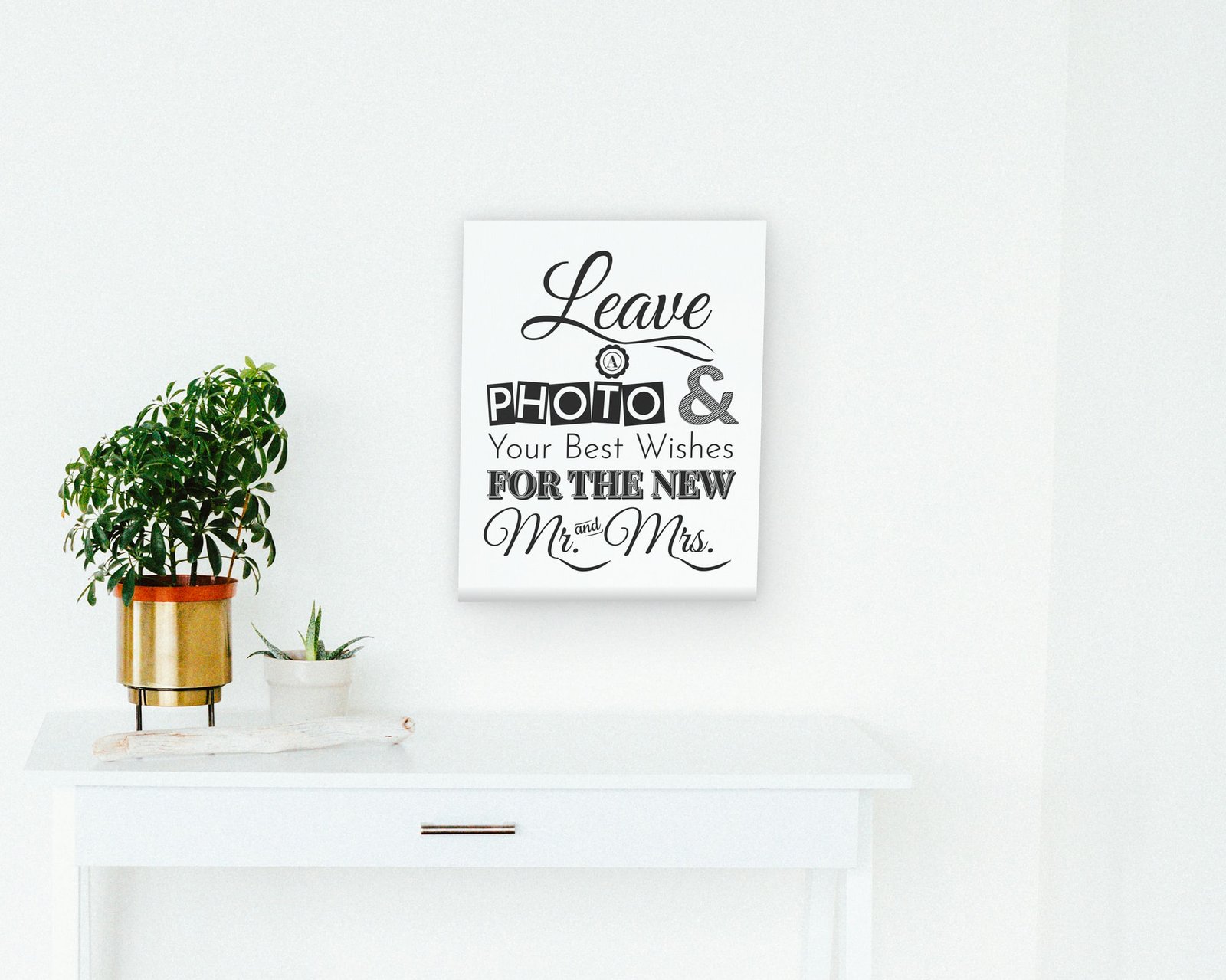 Leave A Photo And Your Best Wishes, Gallery canvas in a hallway and entry
