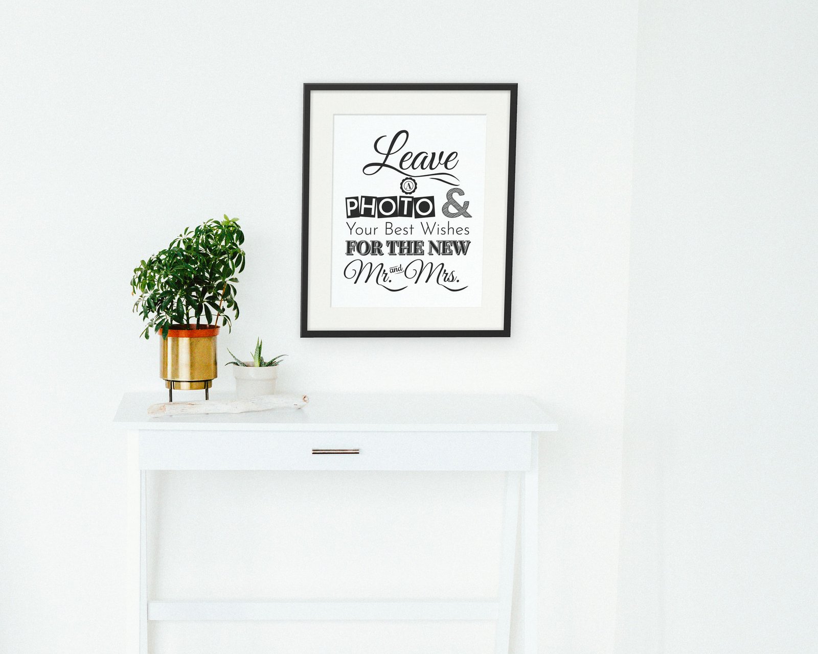 Leave A Photo And Your Best Wishes, Framed in a hallway and entry