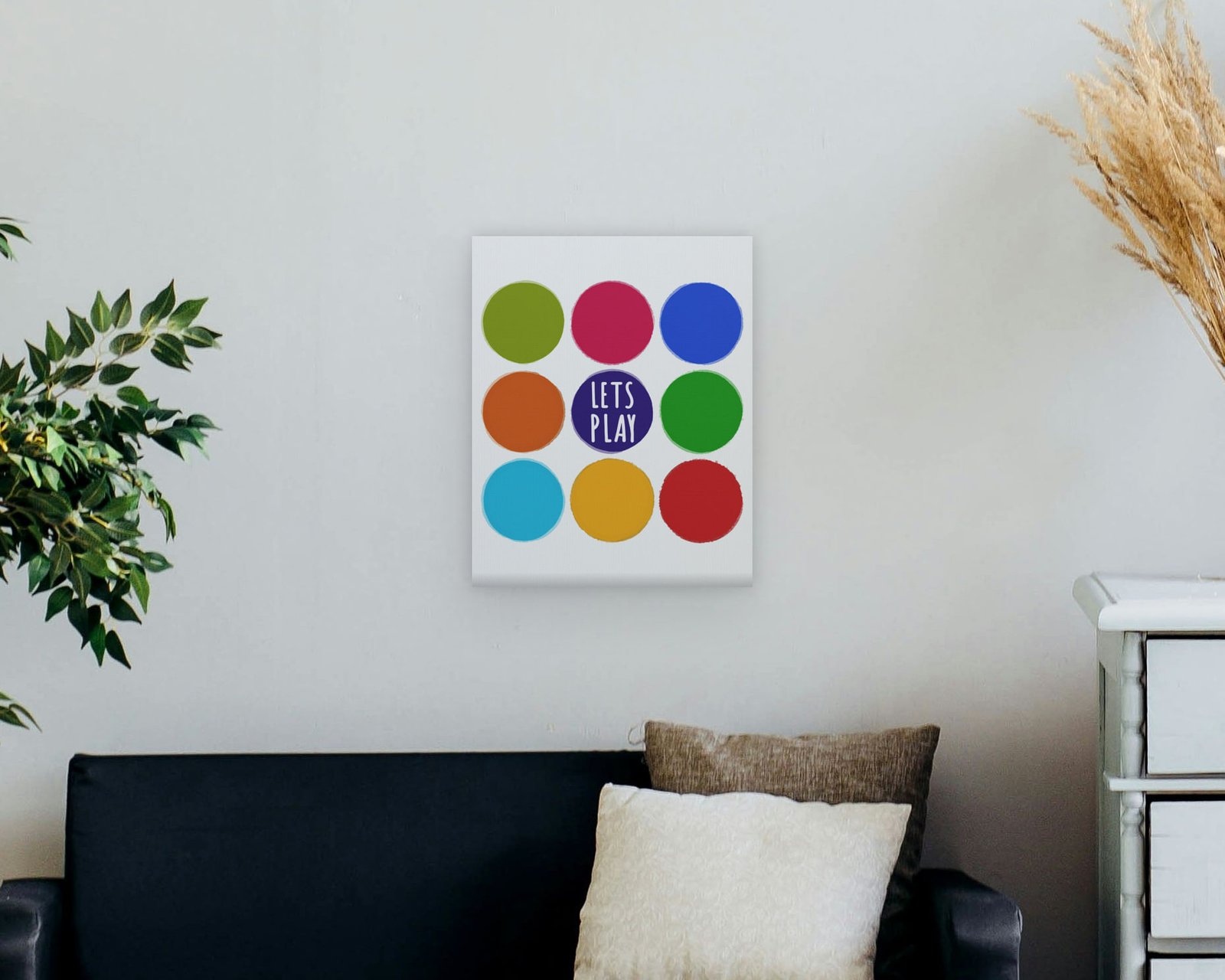 Let's Play, Gallery canvas in a living room