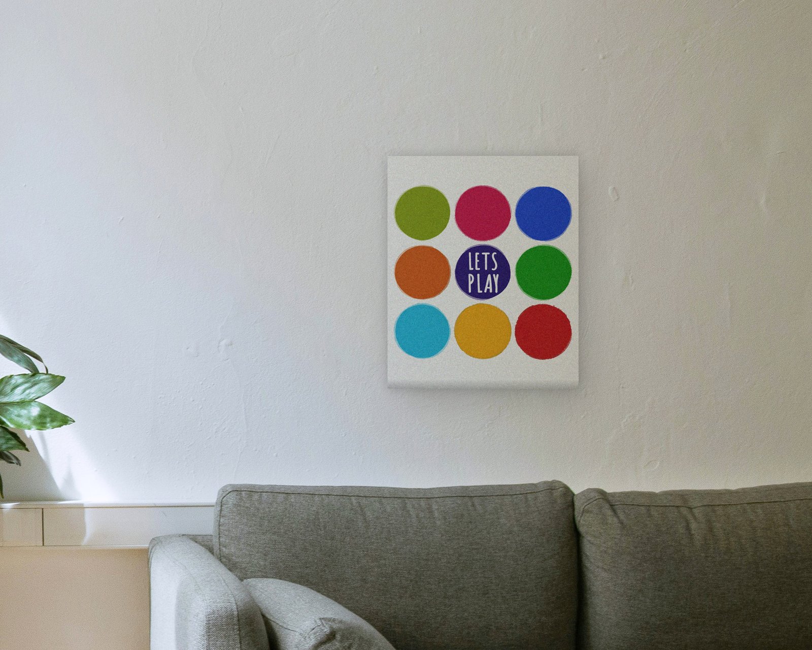 Let's Play, Gallery canvas in a living room