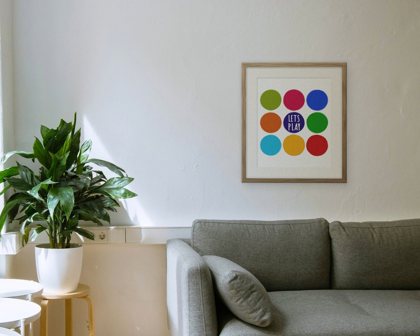 Let's Play, Framed in a living room