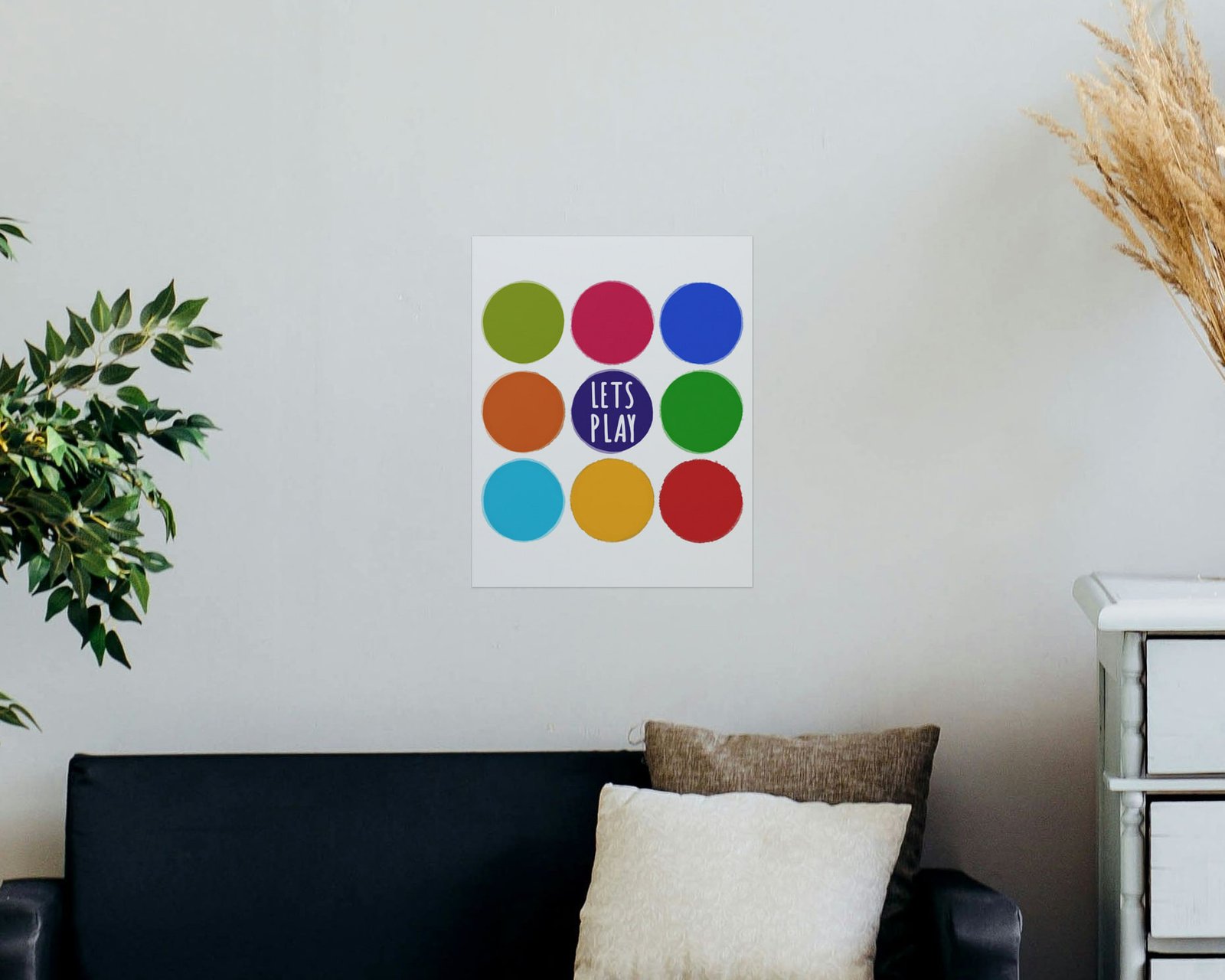 Let's Play, Bare print in a living room