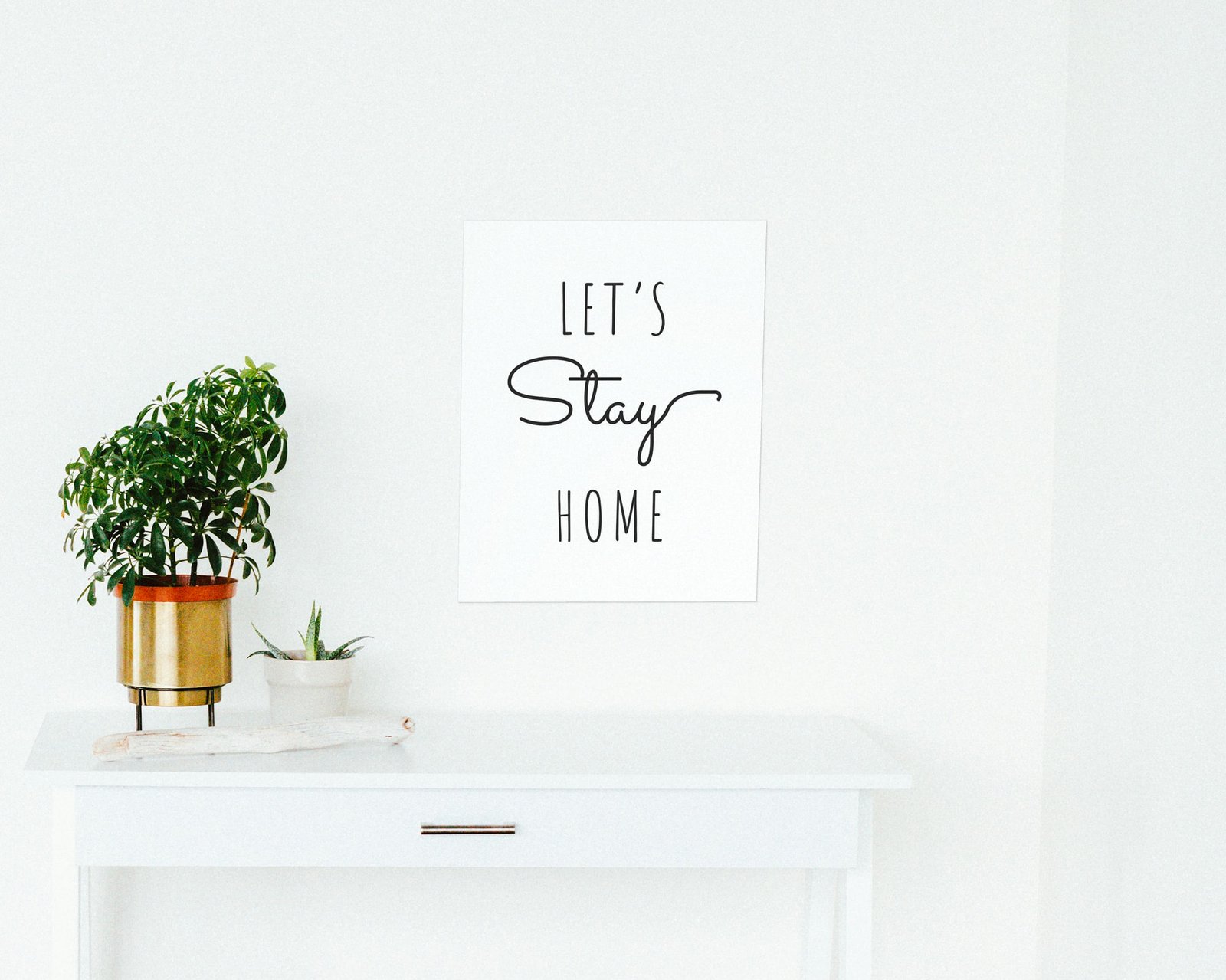 Let's Stay Home, Bare print in a hallway and entry