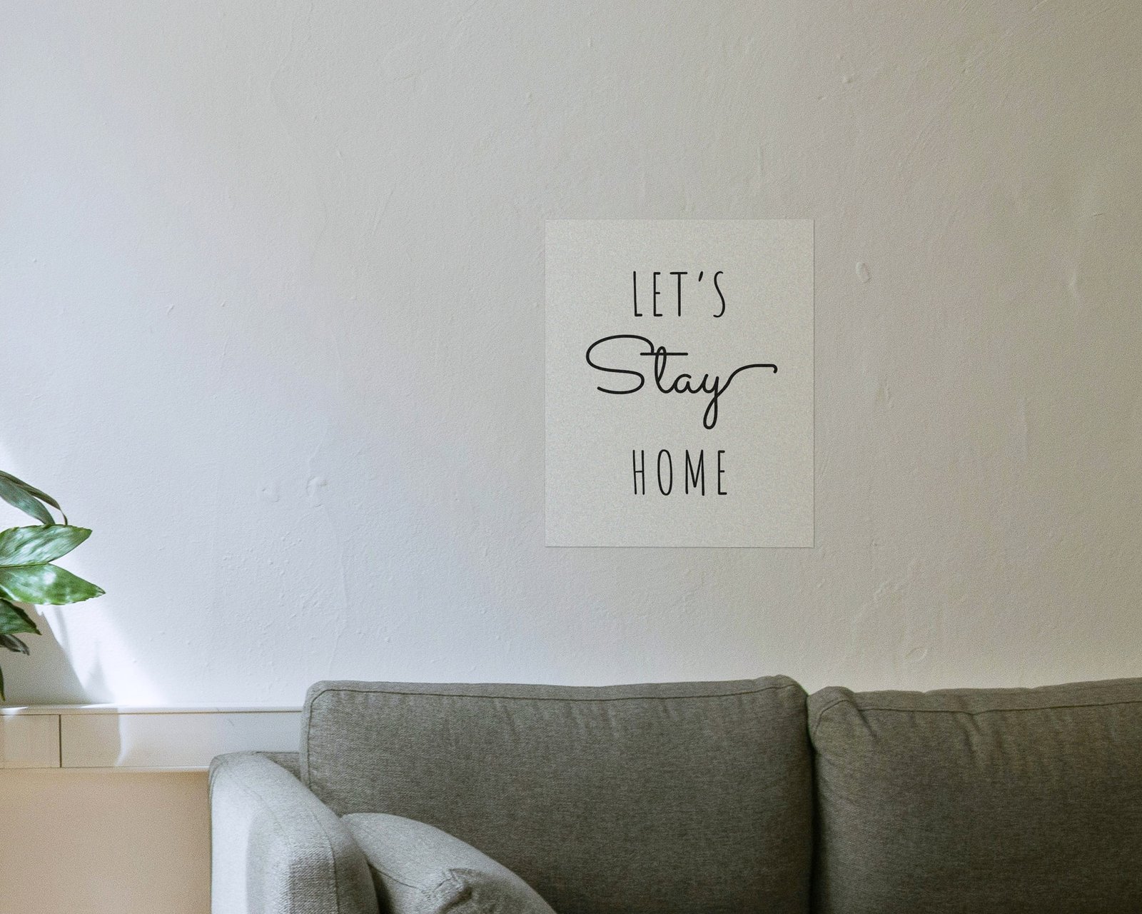 Let's Stay Home, Bare print in a living room