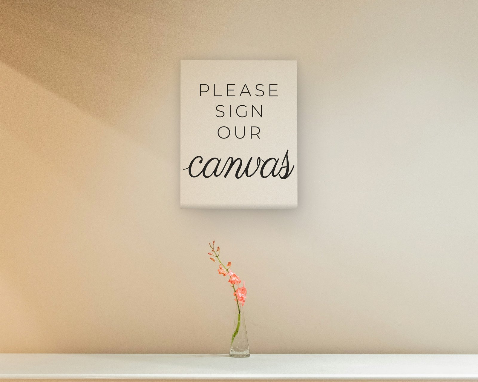 Please Sign Our Canvas, Gallery canvas in a hallway and entry