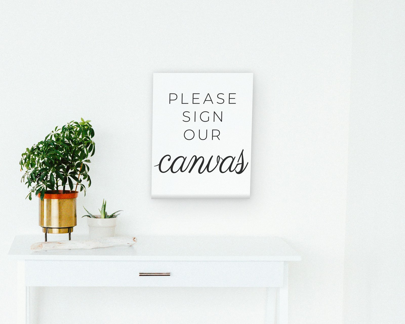 Please Sign Our Canvas, Gallery canvas in a hallway and entry