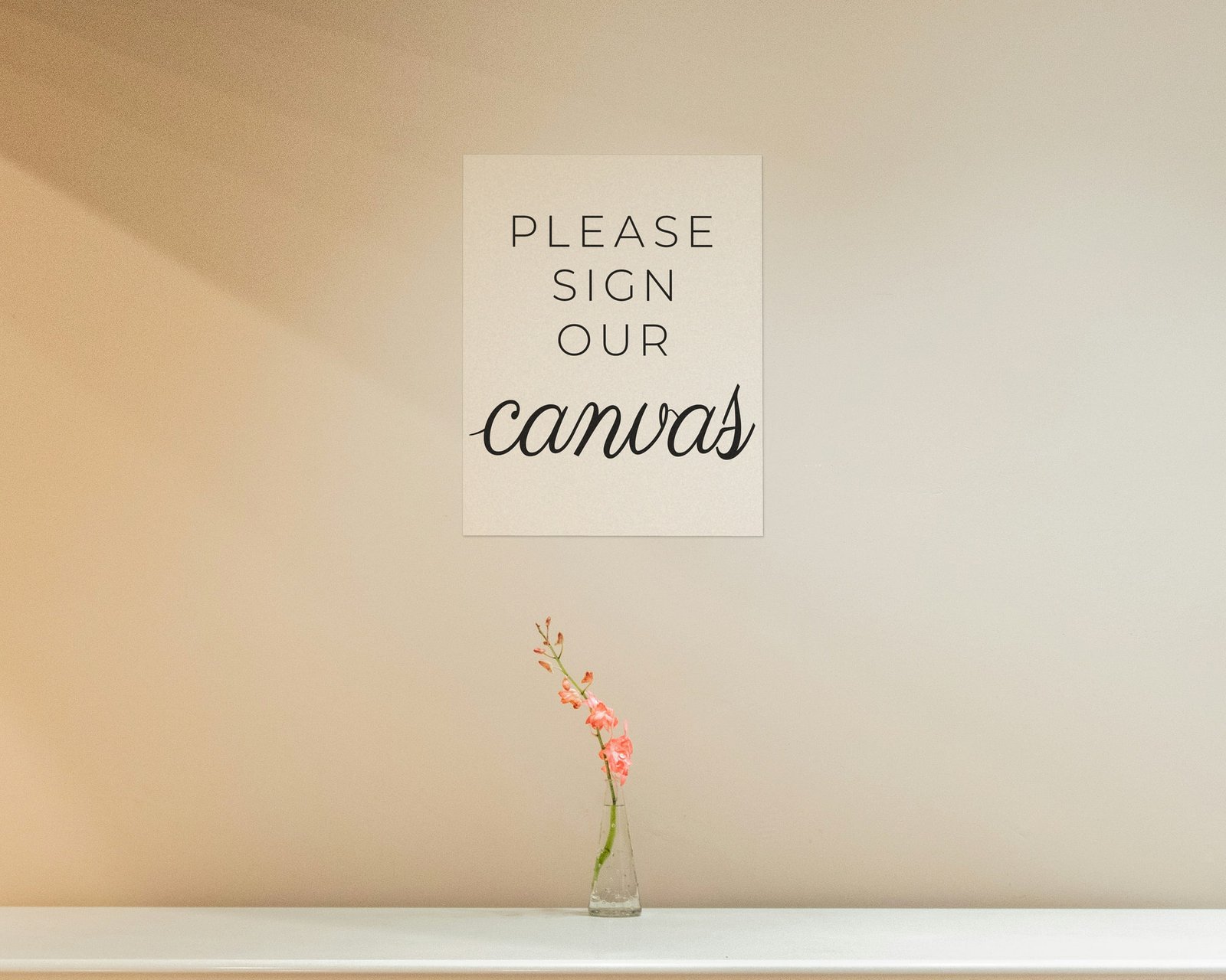 Please Sign Our Canvas, Bare print in a hallway and entry