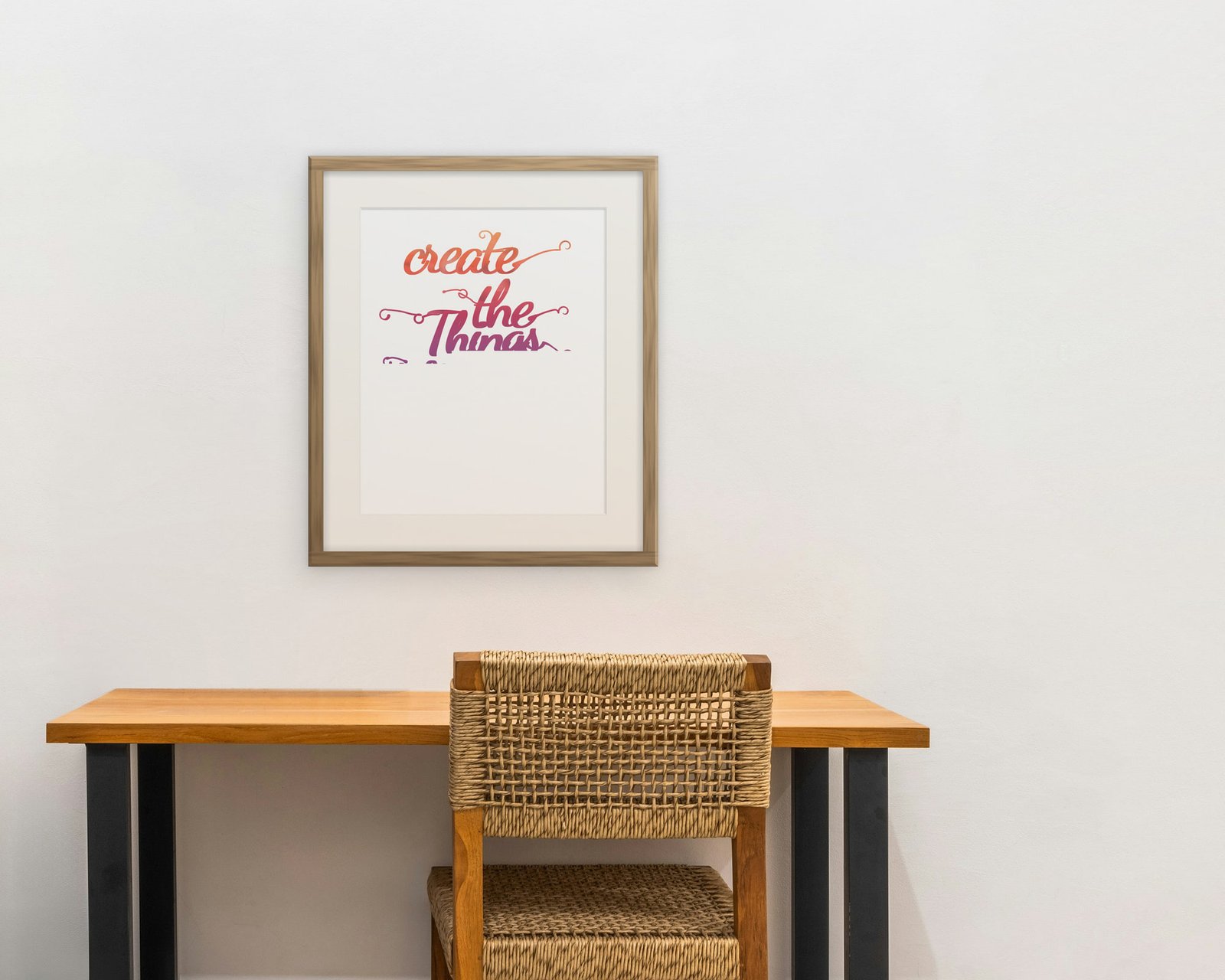 Create The Things You Wish Existed, Framed in a home office