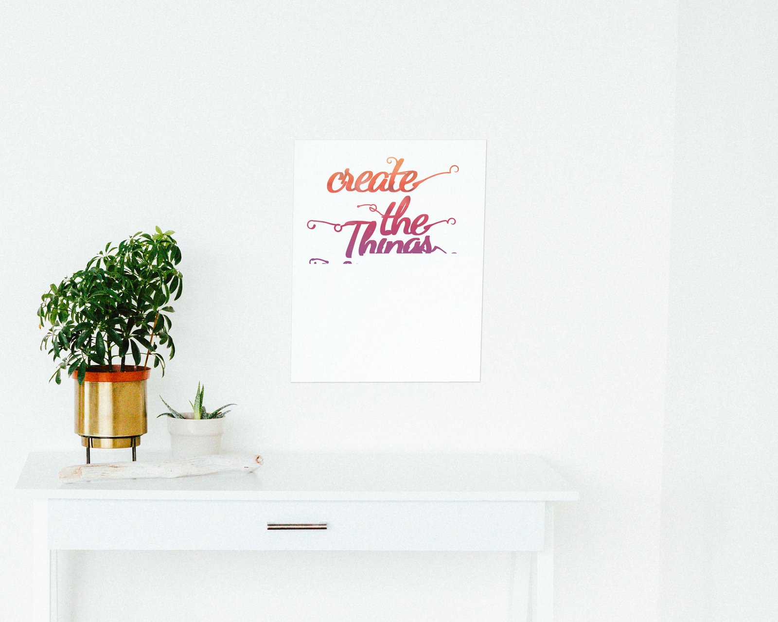 Create The Things You Wish Existed, Bare print in a hallway and entry