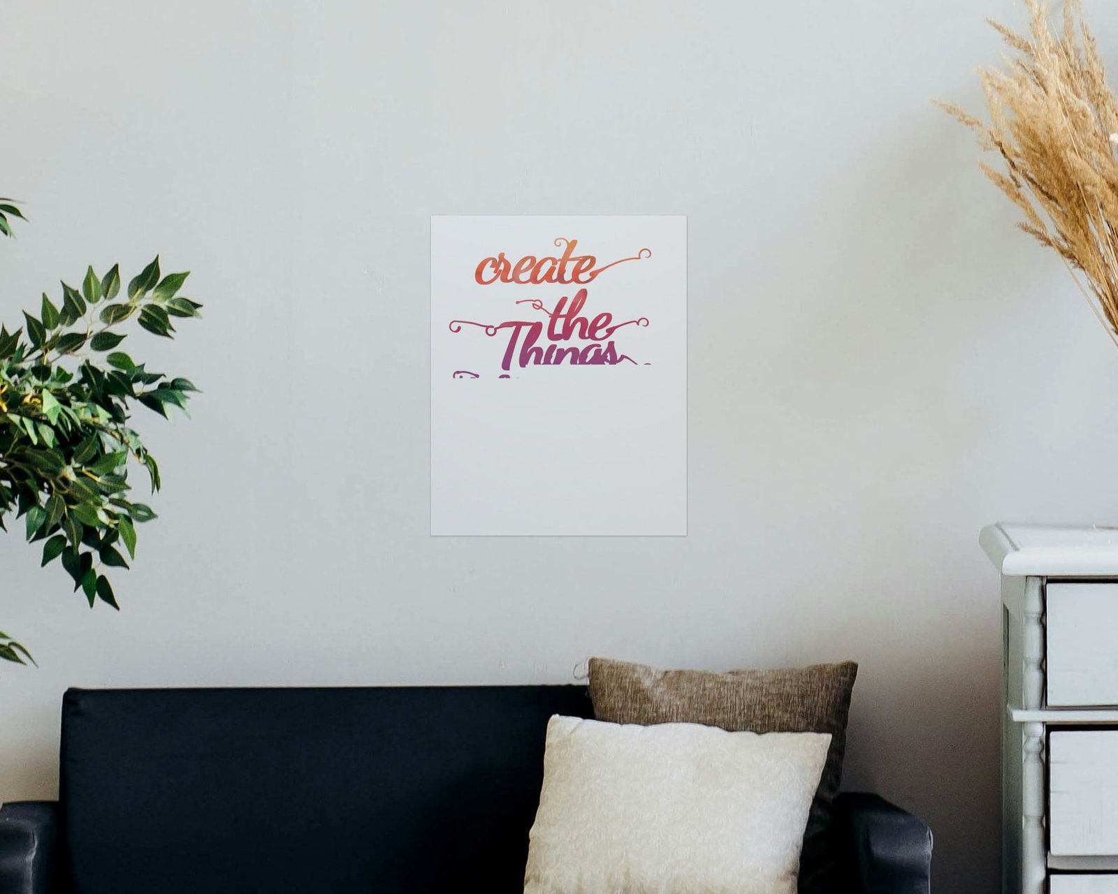 Create The Things You Wish Existed, Bare print in a living room