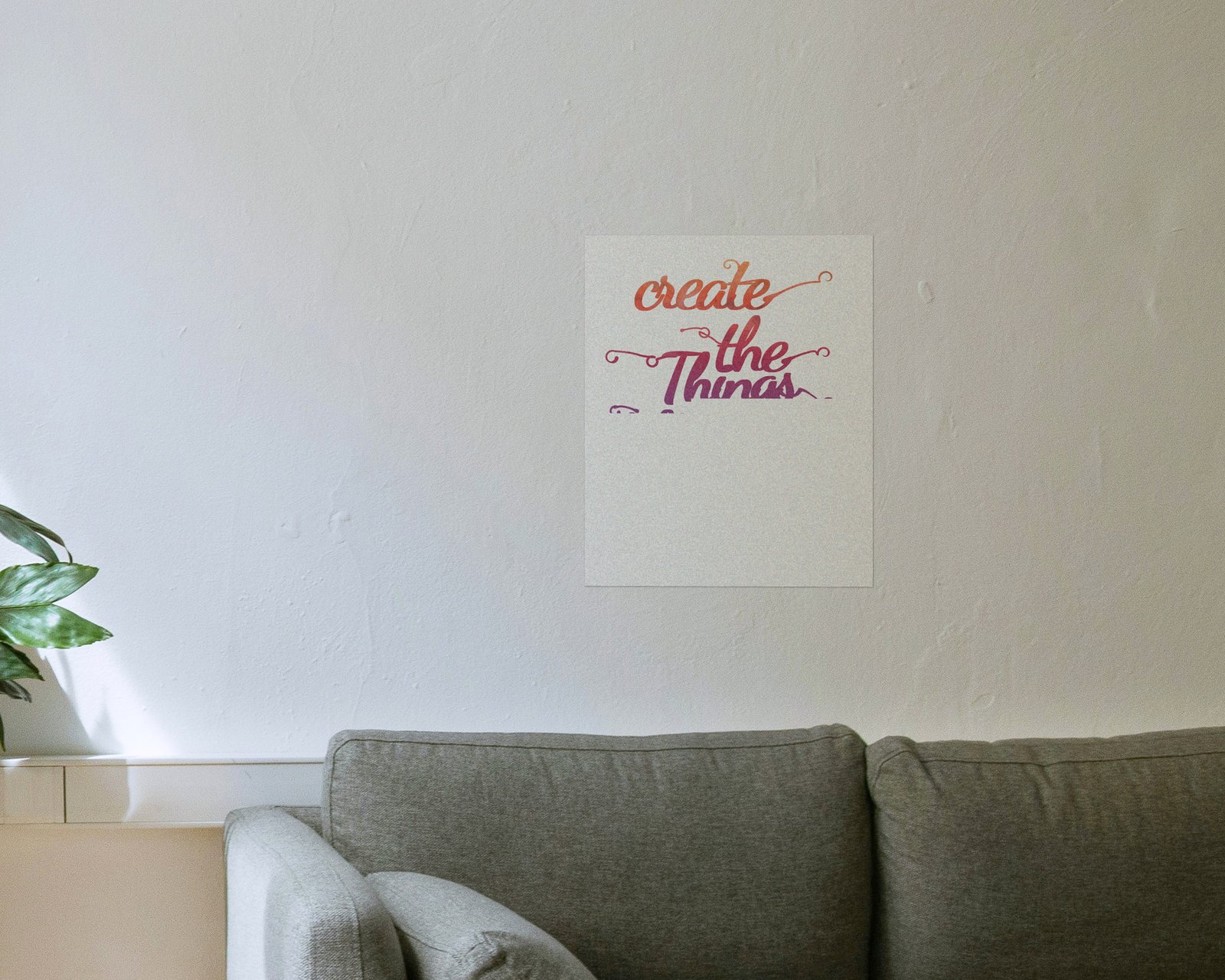 Create The Things You Wish Existed, Bare print in a living room