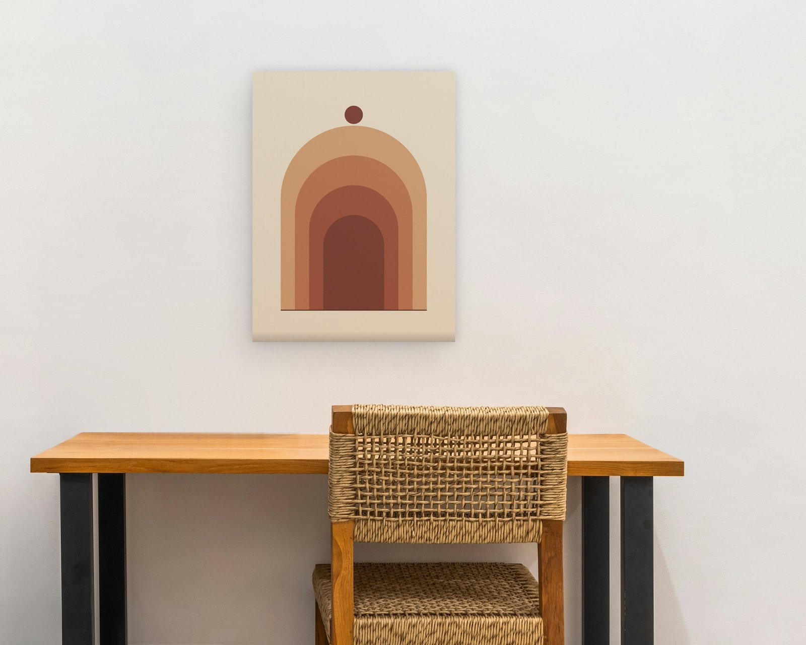 Desert Arches Printable Wall Art, Gallery canvas in a home office