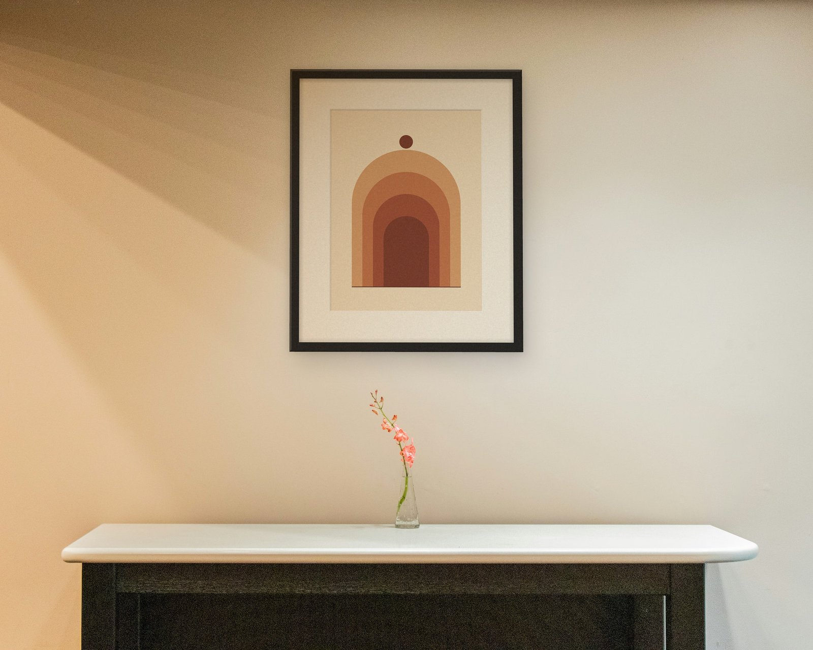 Desert Arches Printable Wall Art, Framed in a hallway and entry