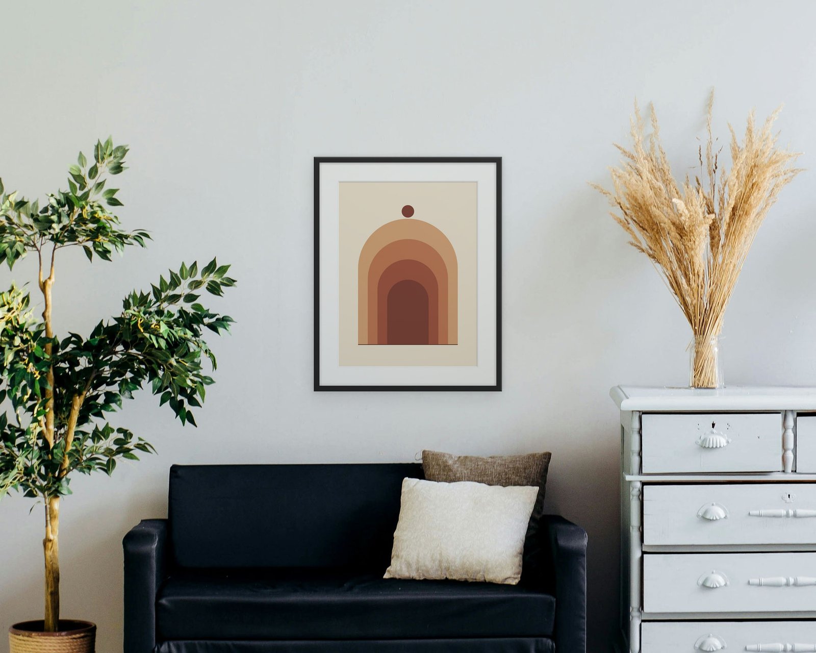 Desert Arches: Living room, shown at 18×24 in, framed