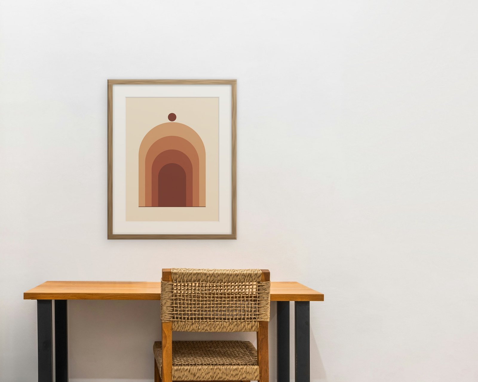 Desert Arches Printable Wall Art, Framed in a home office