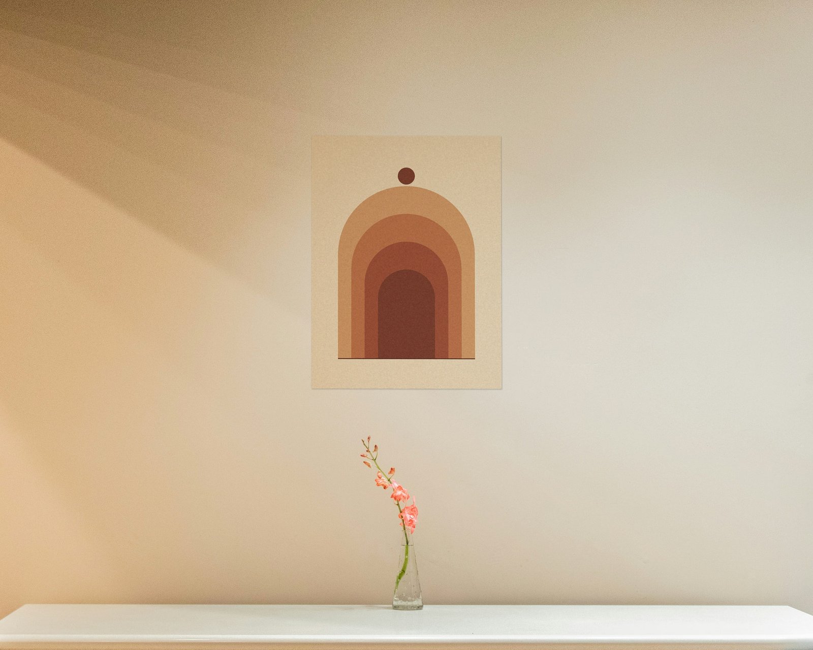 Desert Arches Printable Wall Art, Bare print in a hallway and entry