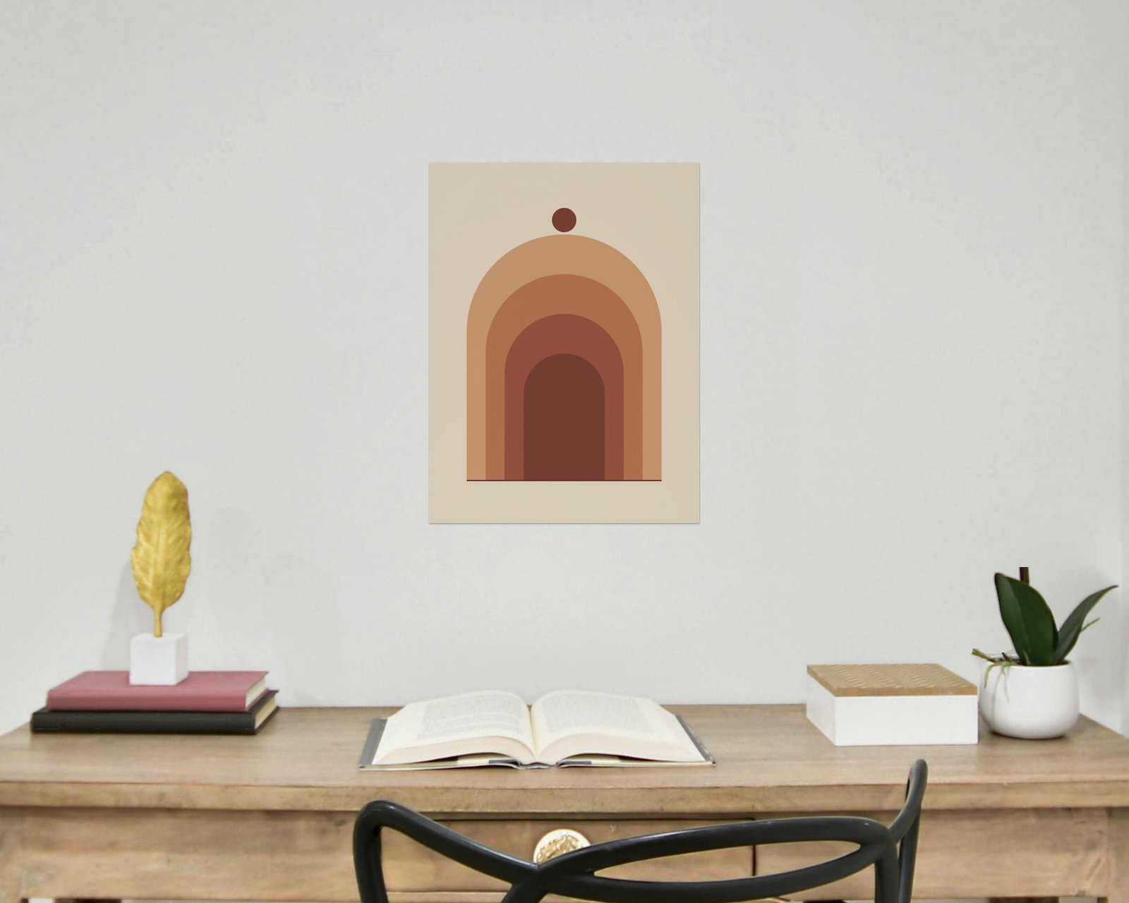 Desert Arches Printable Wall Art, Bare print in a home office
