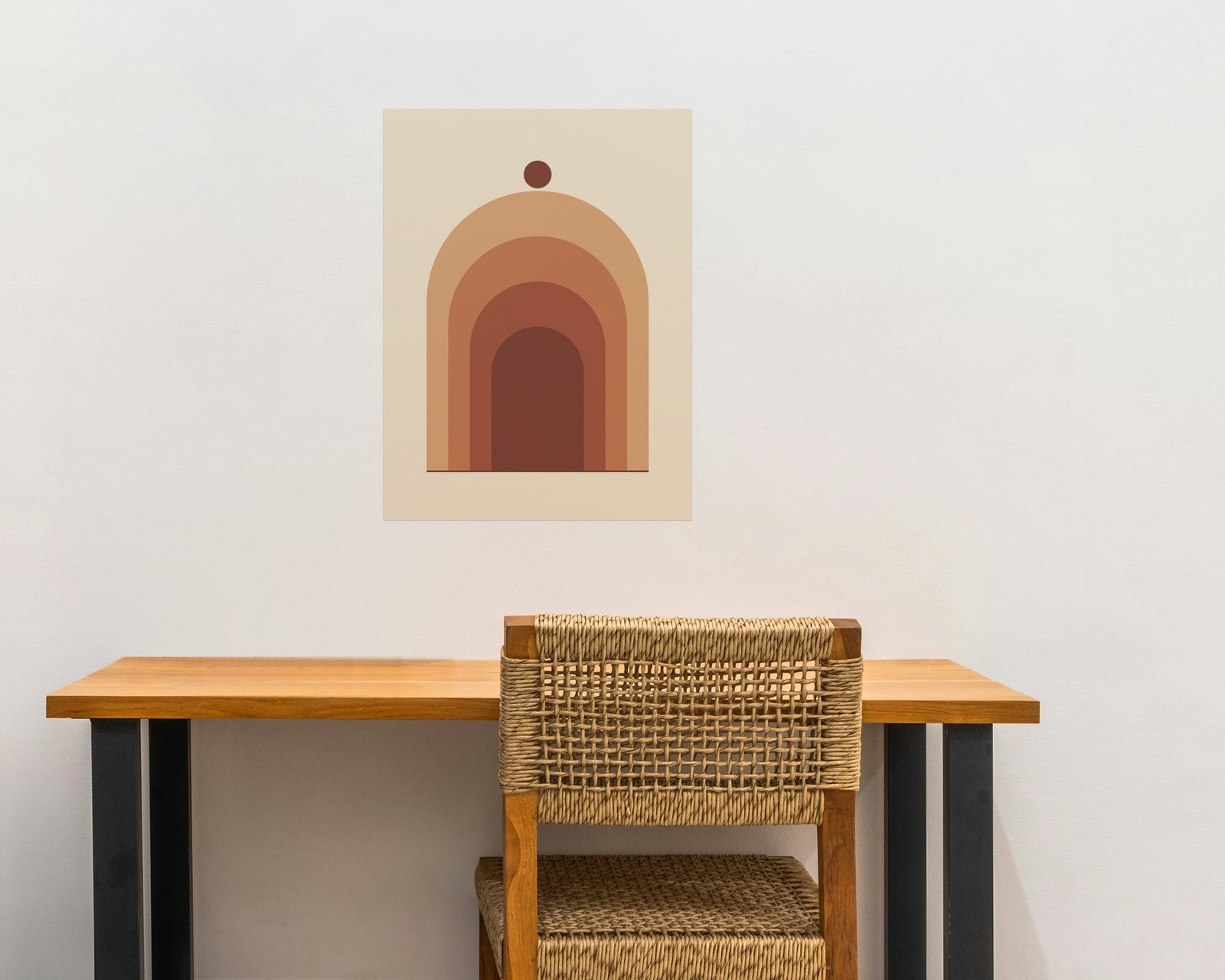 Desert Arches Printable Wall Art, Bare print in a home office