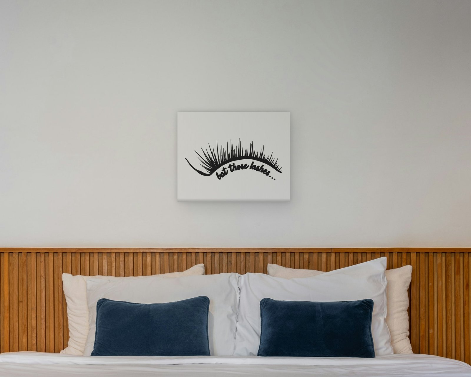 Bat Those Lashes, Gallery canvas in a bedroom