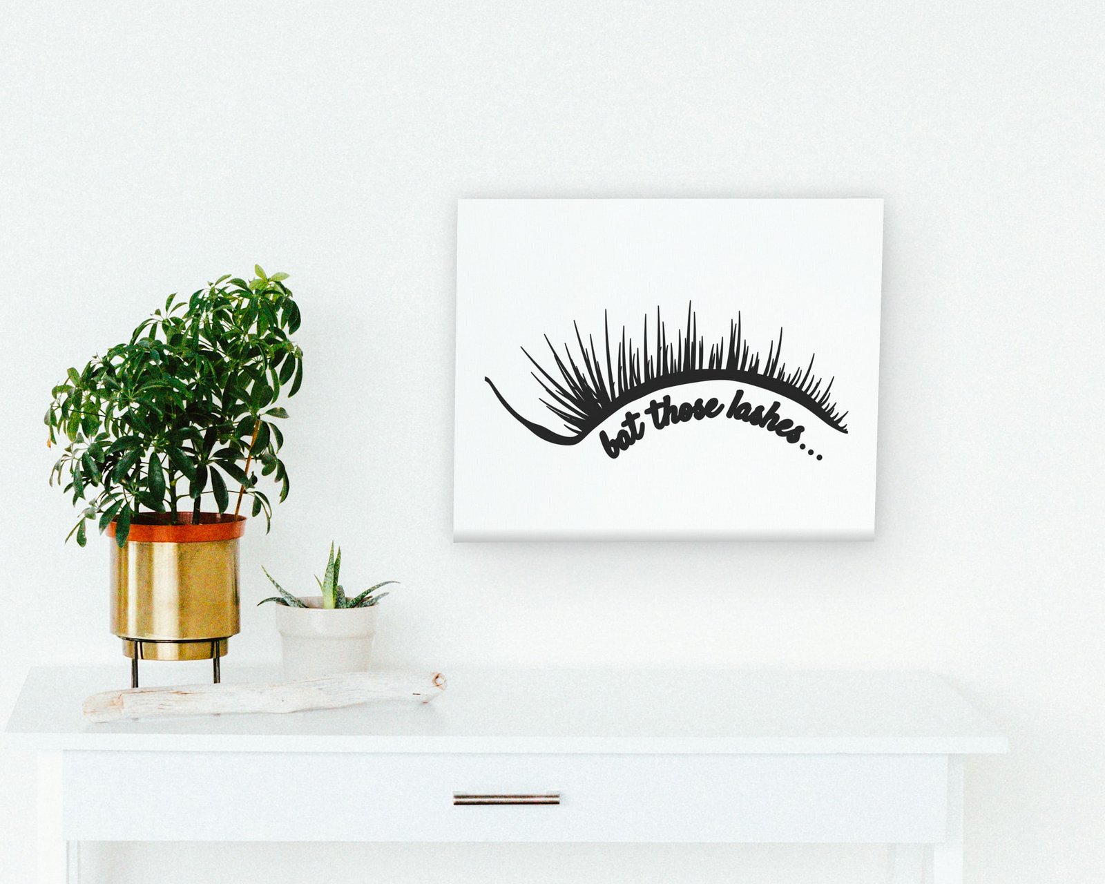 Bat Those Lashes, Gallery canvas in a hallway and entry