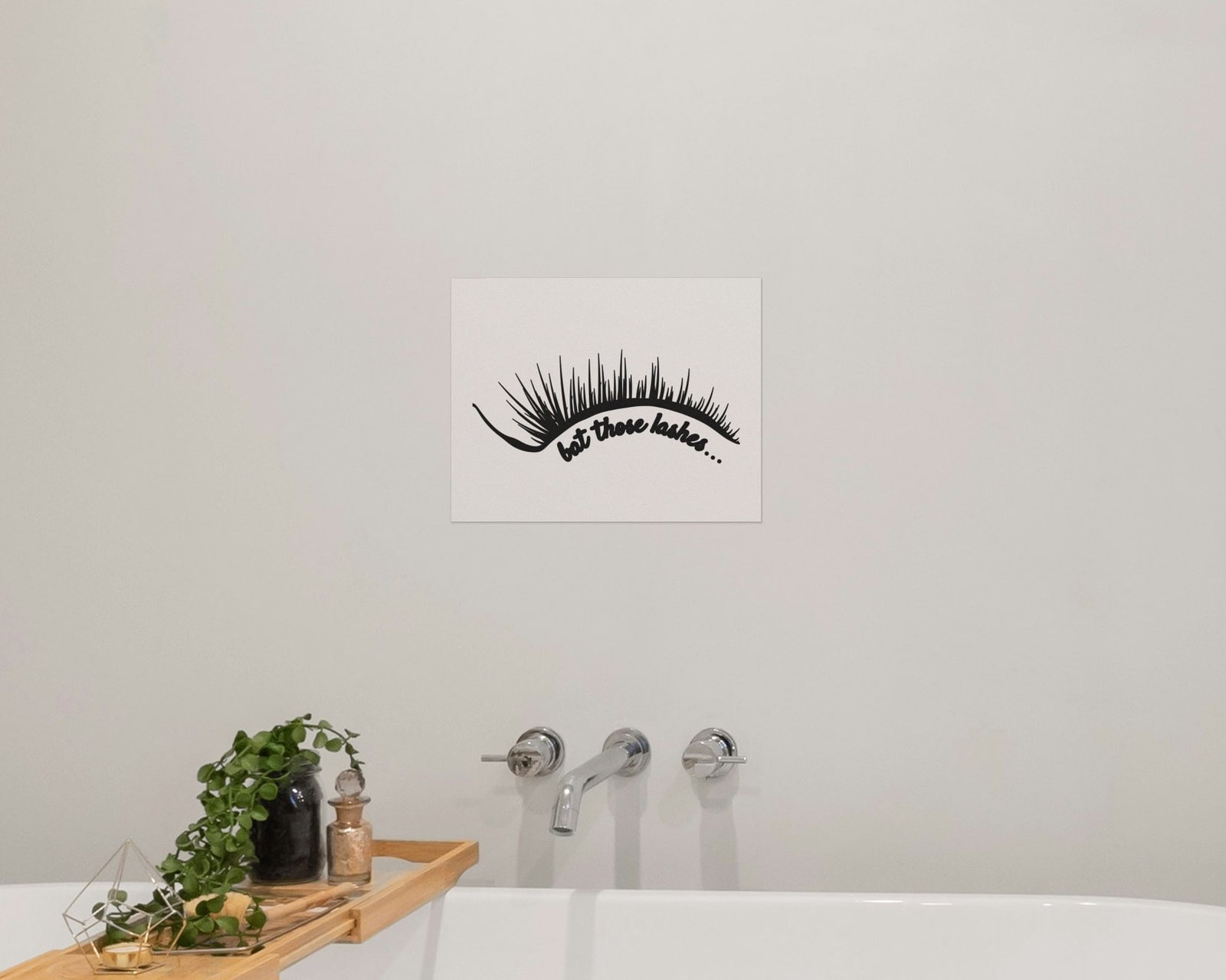 Bat Those Lashes, Bare print in a bathroom