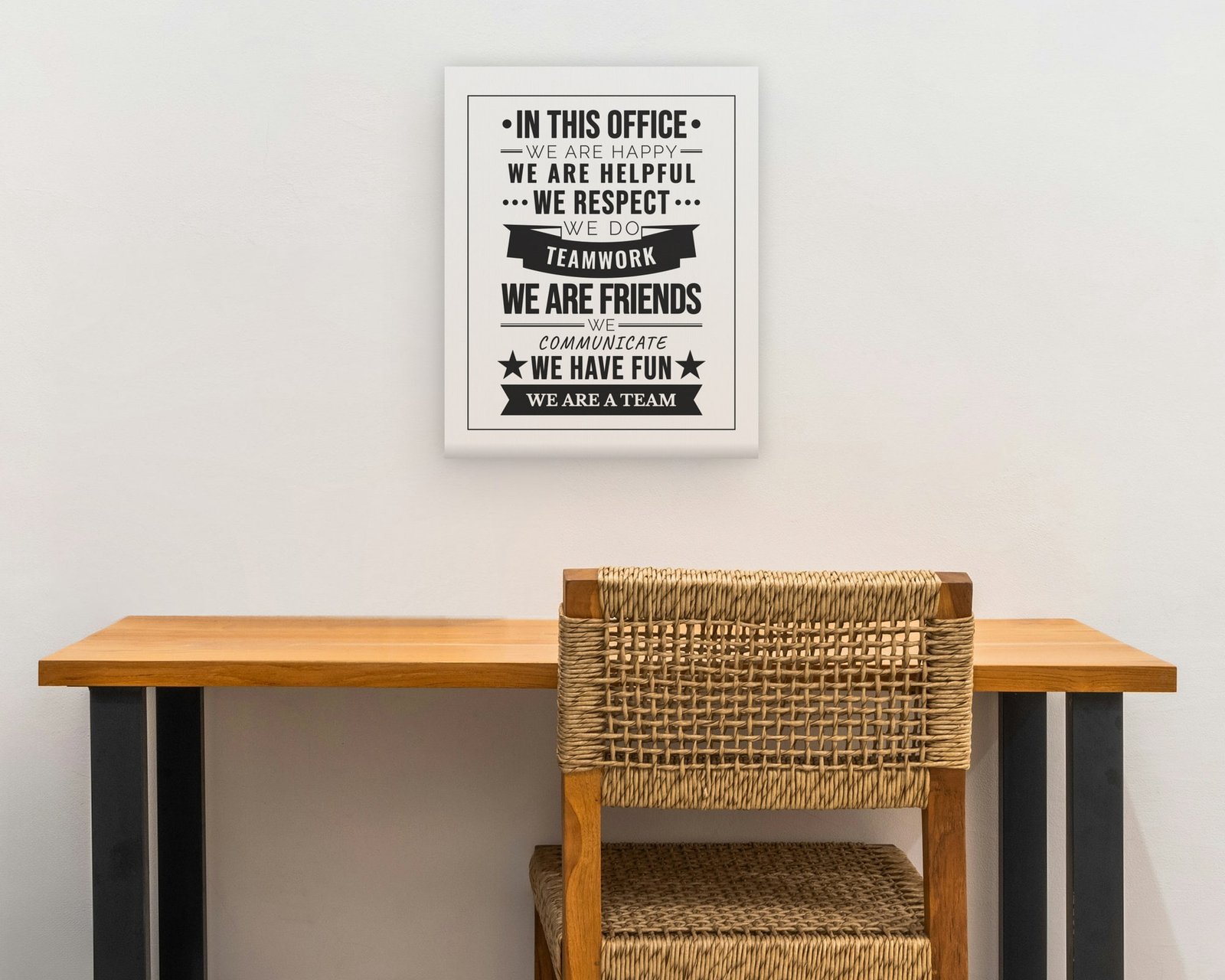In This Office, Gallery canvas in a home office