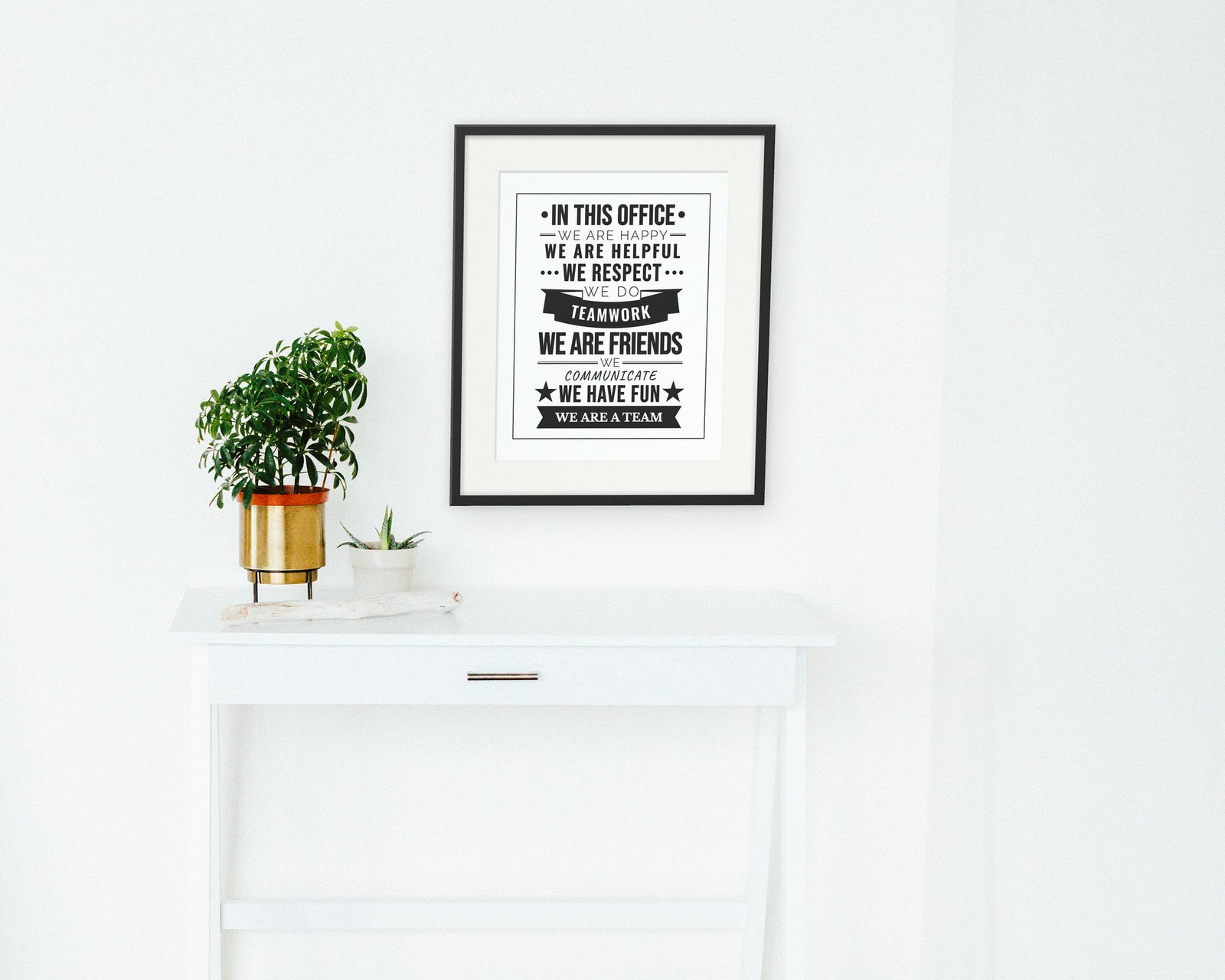 In This Office, Framed in a hallway and entry