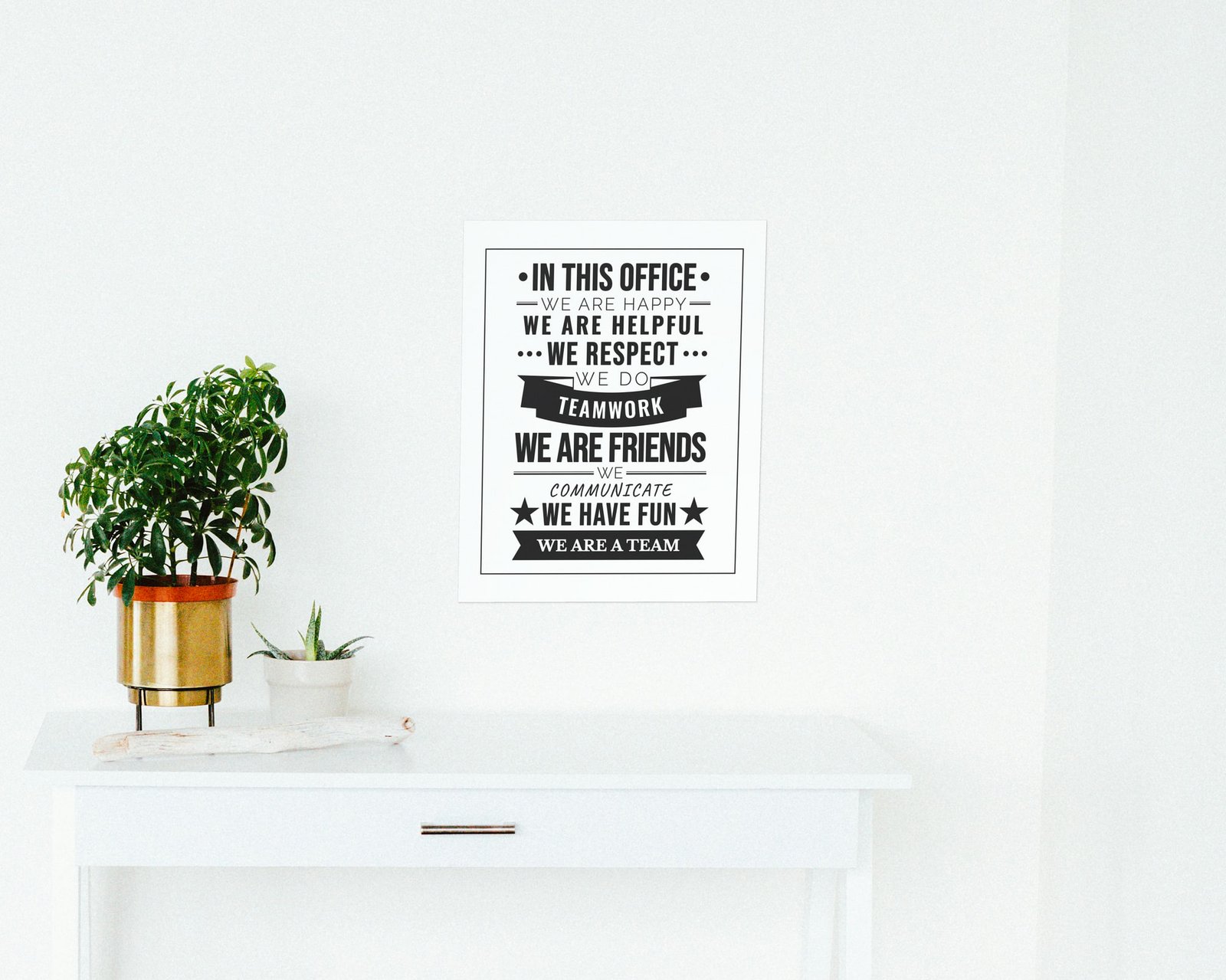 In This Office, Bare print in a hallway and entry