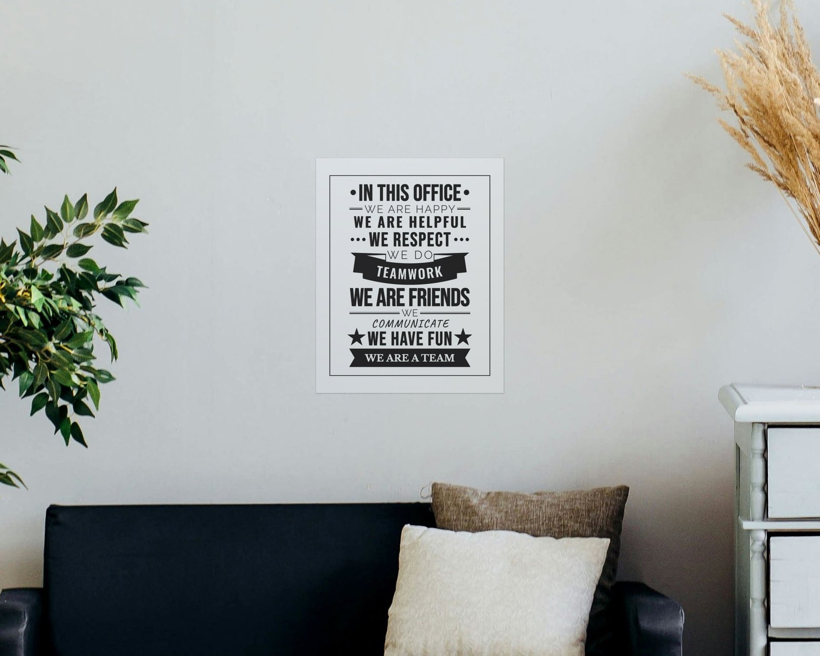 In This Office, Bare print in a living room