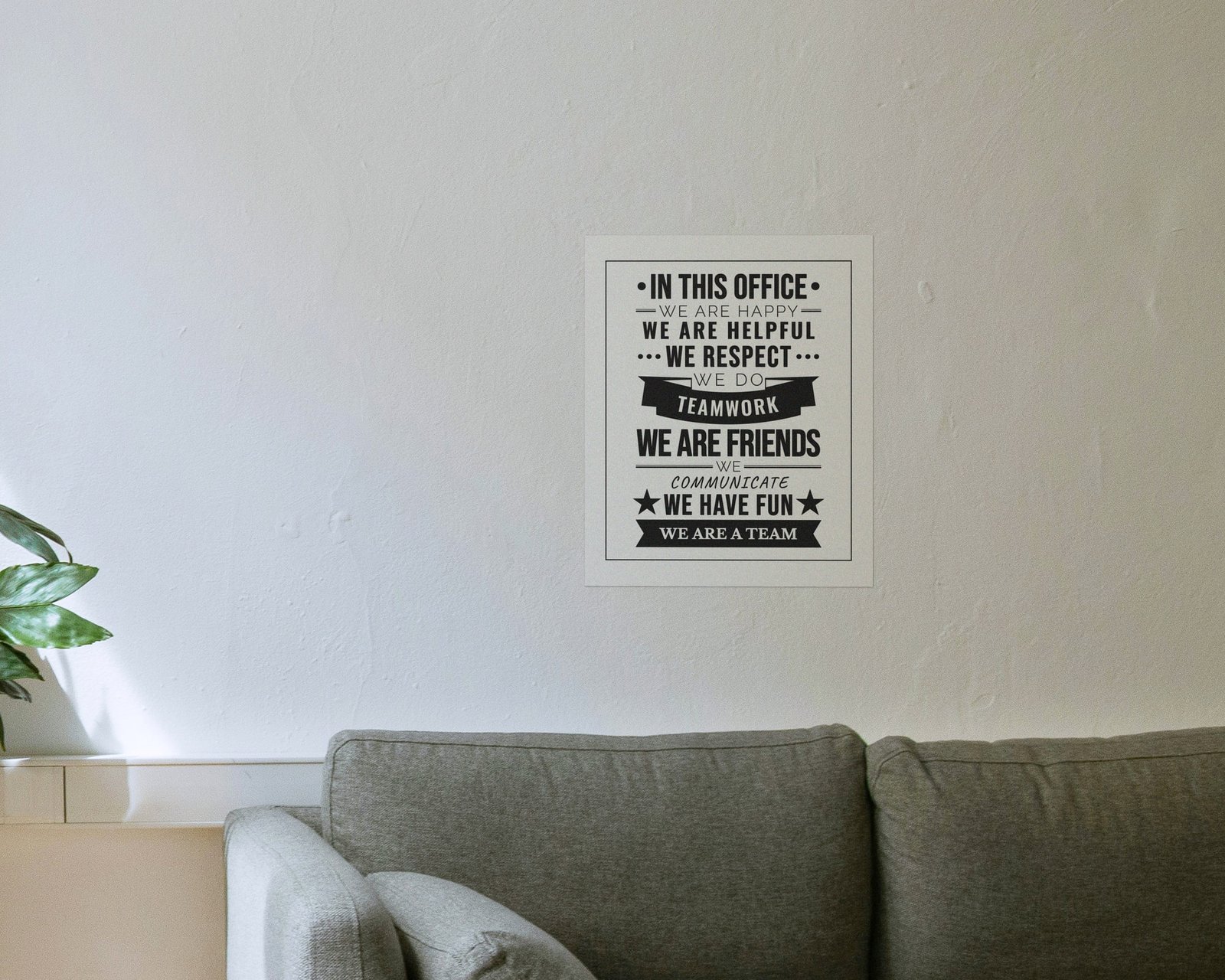 In This Office, Bare print in a living room