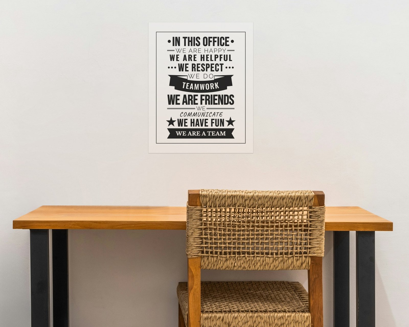 In This Office, Bare print in a home office