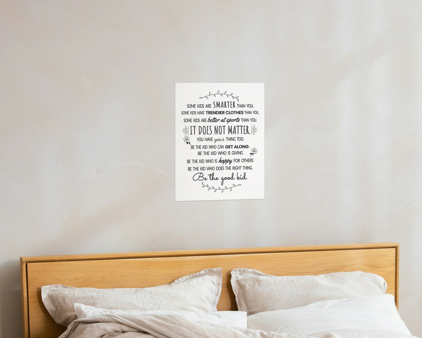 Some Kids Are Smarter Than You, Bare print in a bedroom