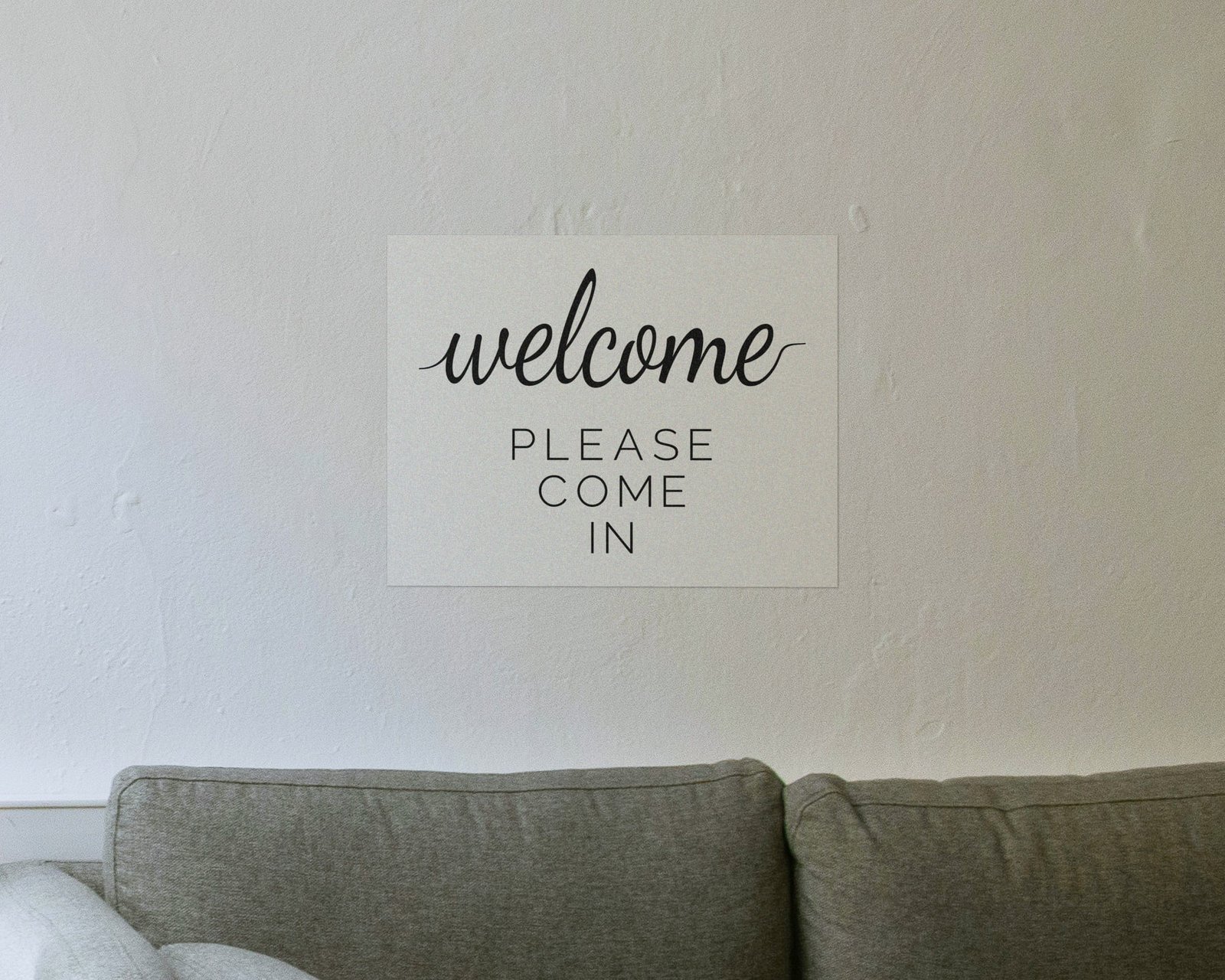 Welcome, Please Come In, Bare print in a living room